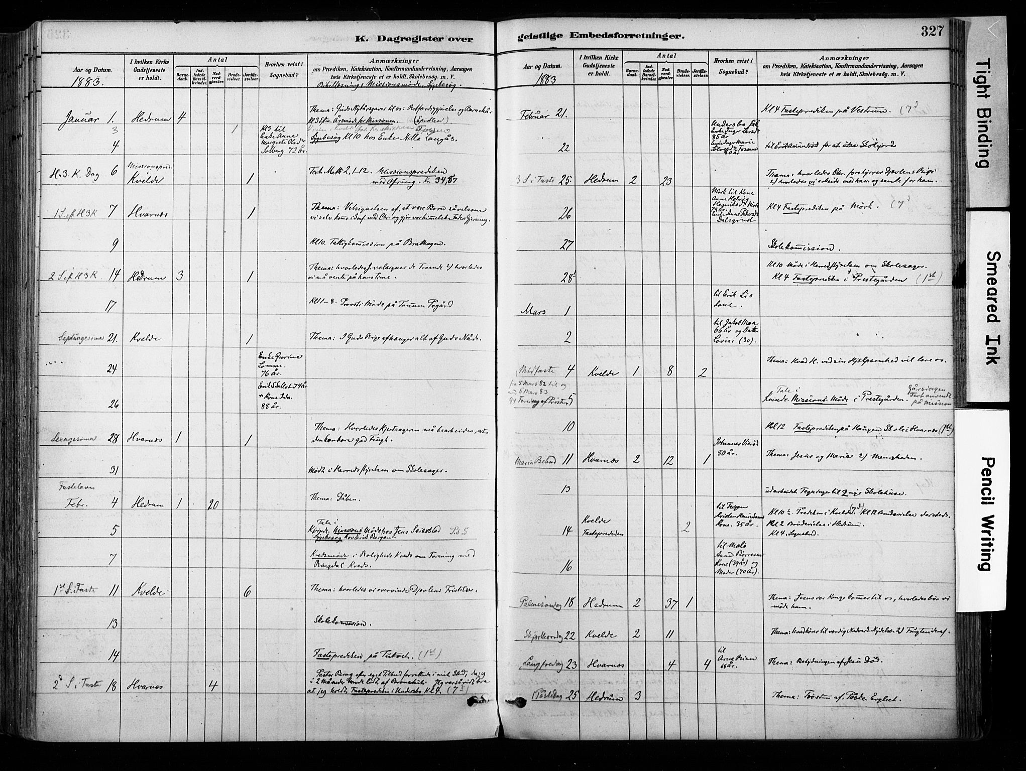 Hedrum kirkebøker, AV/SAKO-A-344/F/Fa/L0009: Parish register (official) no. I 9, 1881-1903, p. 327