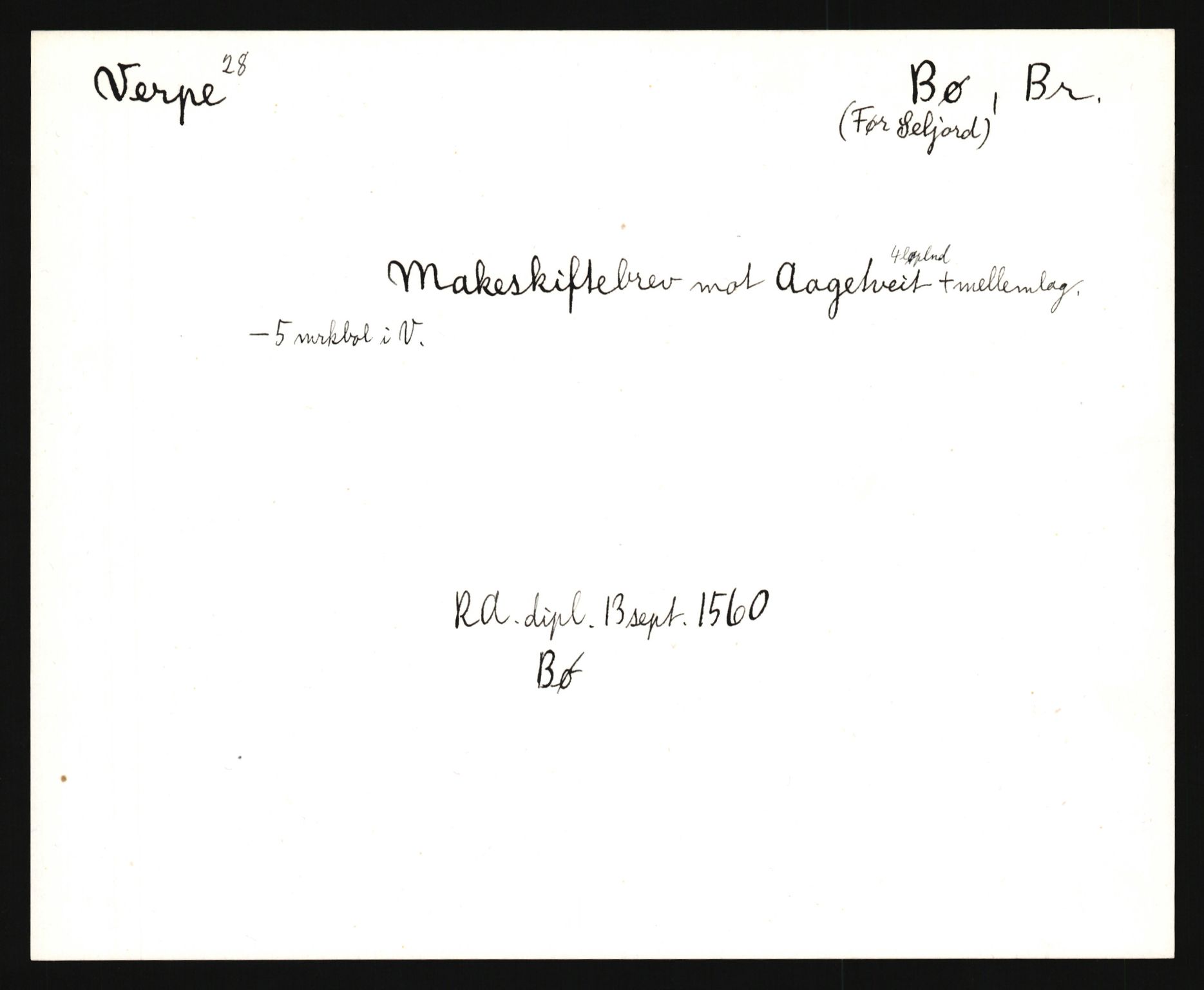 Riksarkivets diplomsamling, AV/RA-EA-5965/F35/F35e/L0020: Registreringssedler Telemark 1, 1400-1700, p. 501