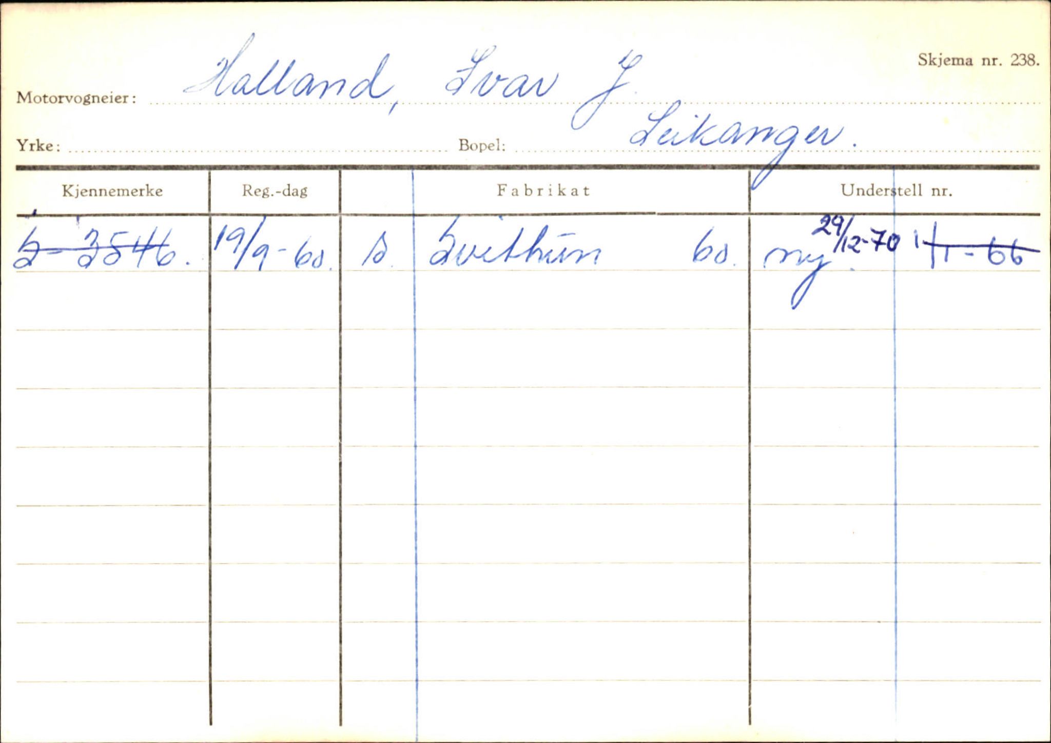 Statens vegvesen, Sogn og Fjordane vegkontor, SAB/A-5301/4/F/L0126: Eigarregister Fjaler M-Å. Leikanger A-Å, 1945-1975, p. 1275