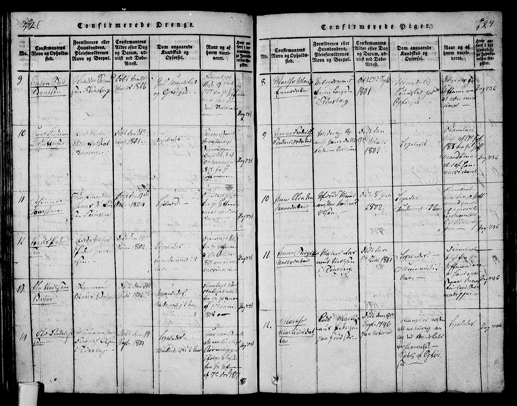 Tønsberg kirkebøker, AV/SAKO-A-330/F/Fa/L0004: Parish register (official) no. I 4, 1813-1826, p. 526-527