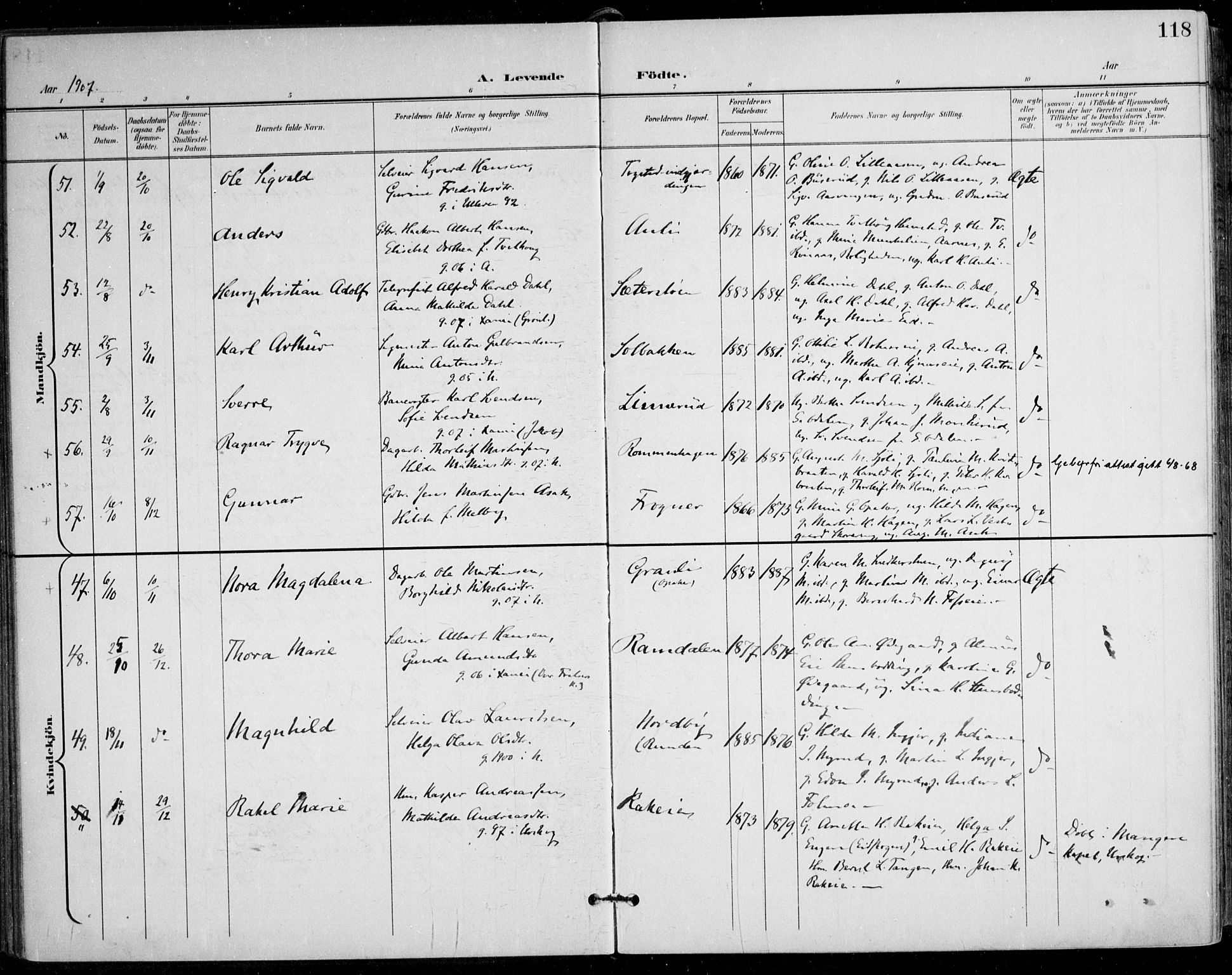 Nes prestekontor Kirkebøker, AV/SAO-A-10410/F/Fa/L0011: Parish register (official) no. I 11, 1899-1918, p. 118