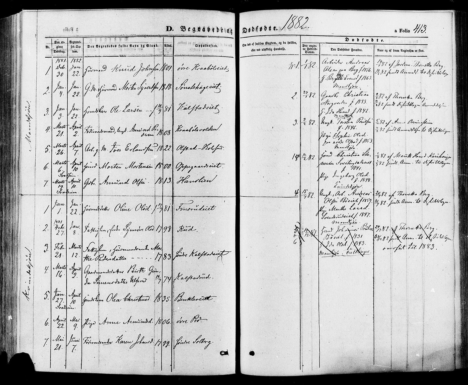 Gausdal prestekontor, SAH/PREST-090/H/Ha/Haa/L0010: Parish register (official) no. 10, 1867-1886, p. 413