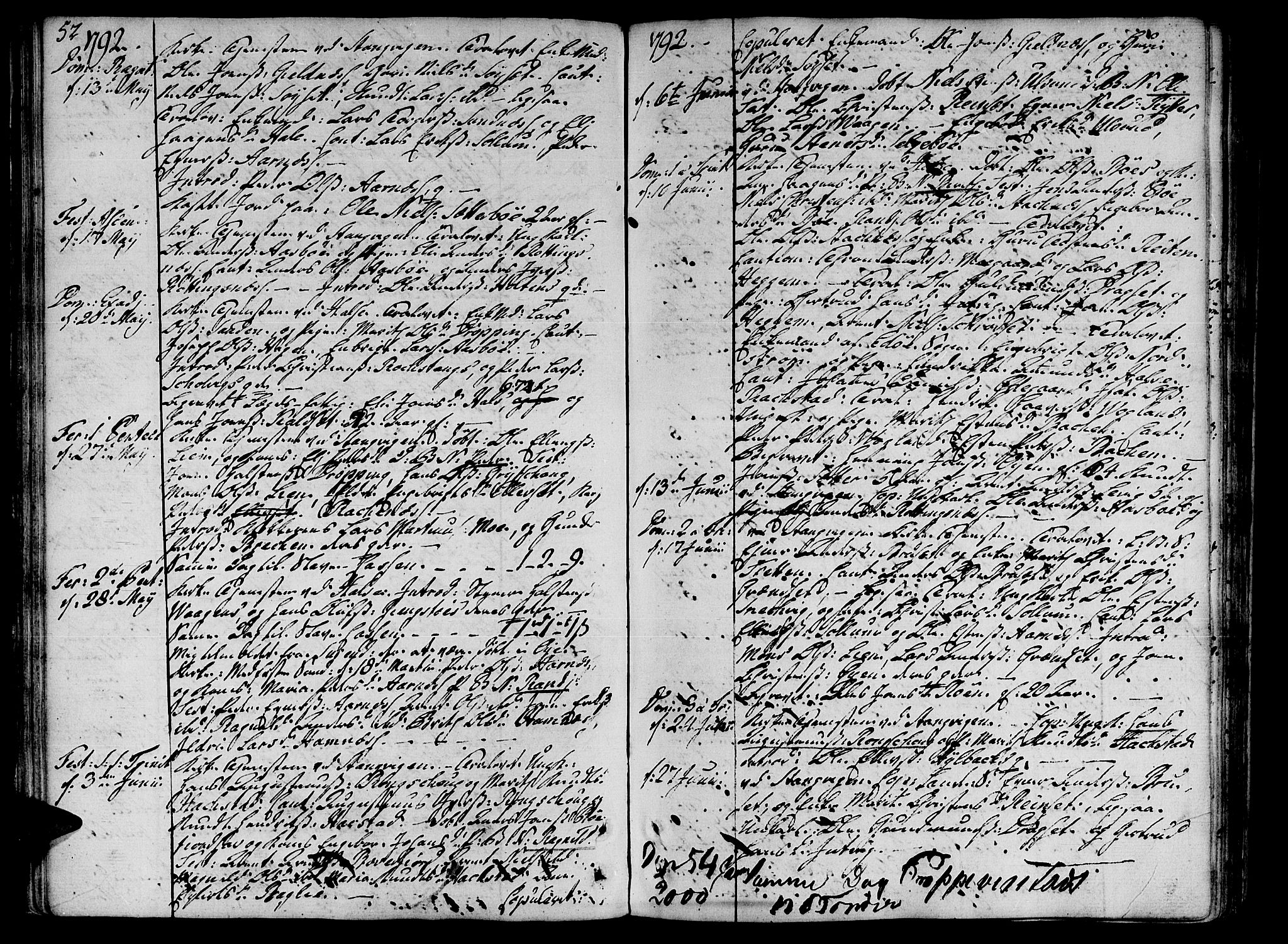 Ministerialprotokoller, klokkerbøker og fødselsregistre - Møre og Romsdal, SAT/A-1454/592/L1022: Parish register (official) no. 592A01, 1784-1819, p. 52