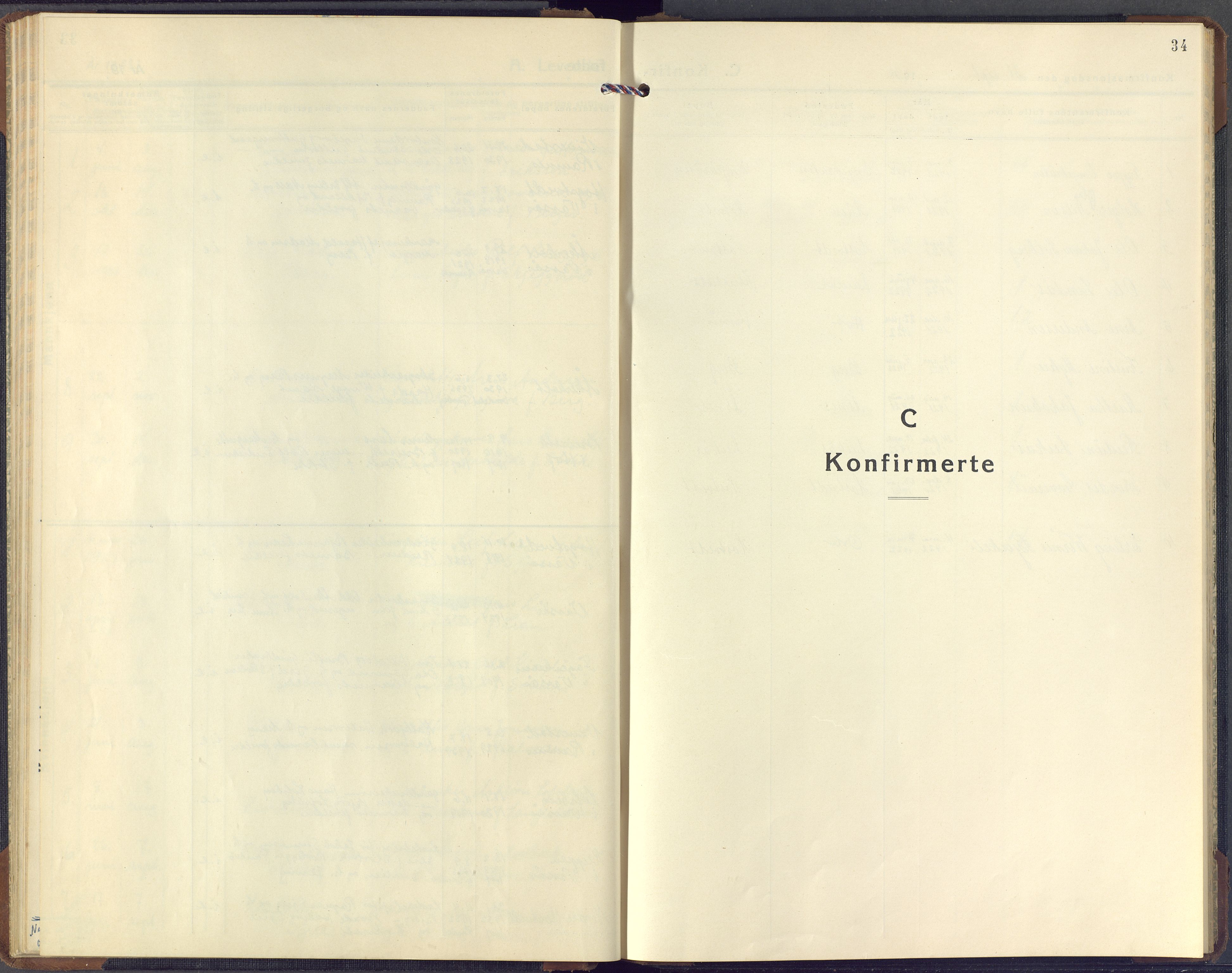 Hof kirkebøker, SAKO/A-64/F/Fb/L0002: Parish register (official) no. II 2, 1932-1959, p. 34