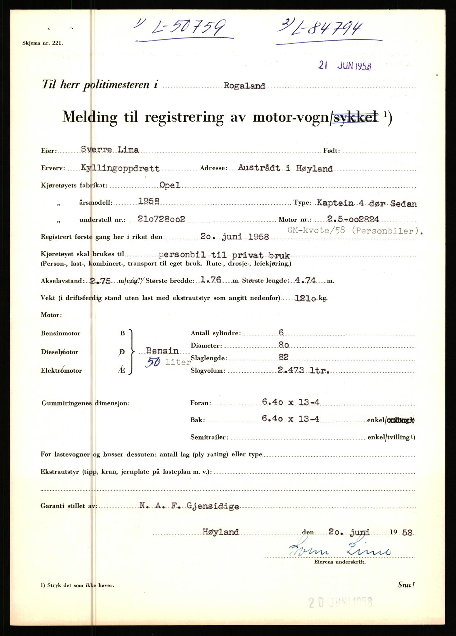 Stavanger trafikkstasjon, AV/SAST-A-101942/0/F/L0073: L-84100 - L-86499, 1930-1971, p. 715