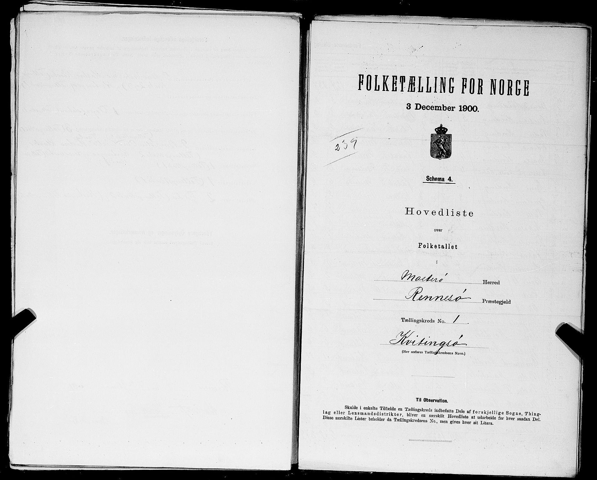 SAST, 1900 census for Mosterøy, 1900, p. 8