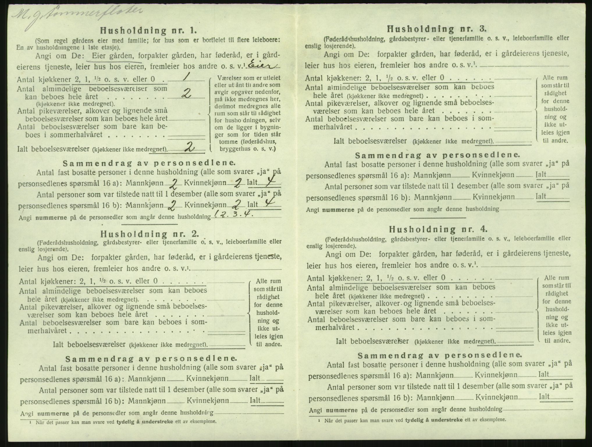 SAK, 1920 census for Holt, 1920, p. 1429