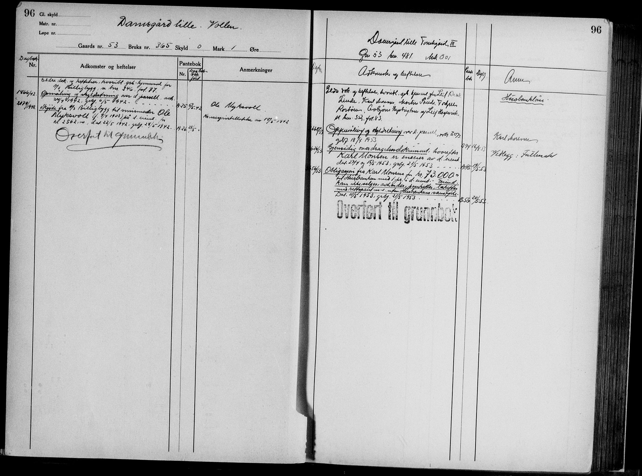 Midhordland sorenskriveri, AV/SAB-A-3001/1/G/Ga/Gab/L0117: Mortgage register no. II.A.b.117, p. 96