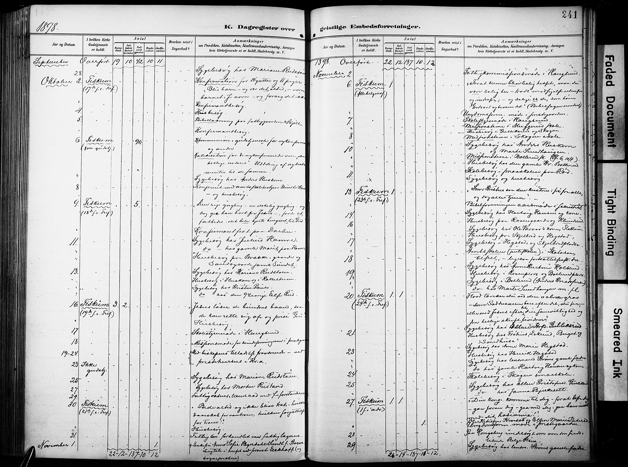 Fiskum kirkebøker, SAKO/A-15/F/Fa/L0003: Parish register (official) no. 3, 1890-1905, p. 241