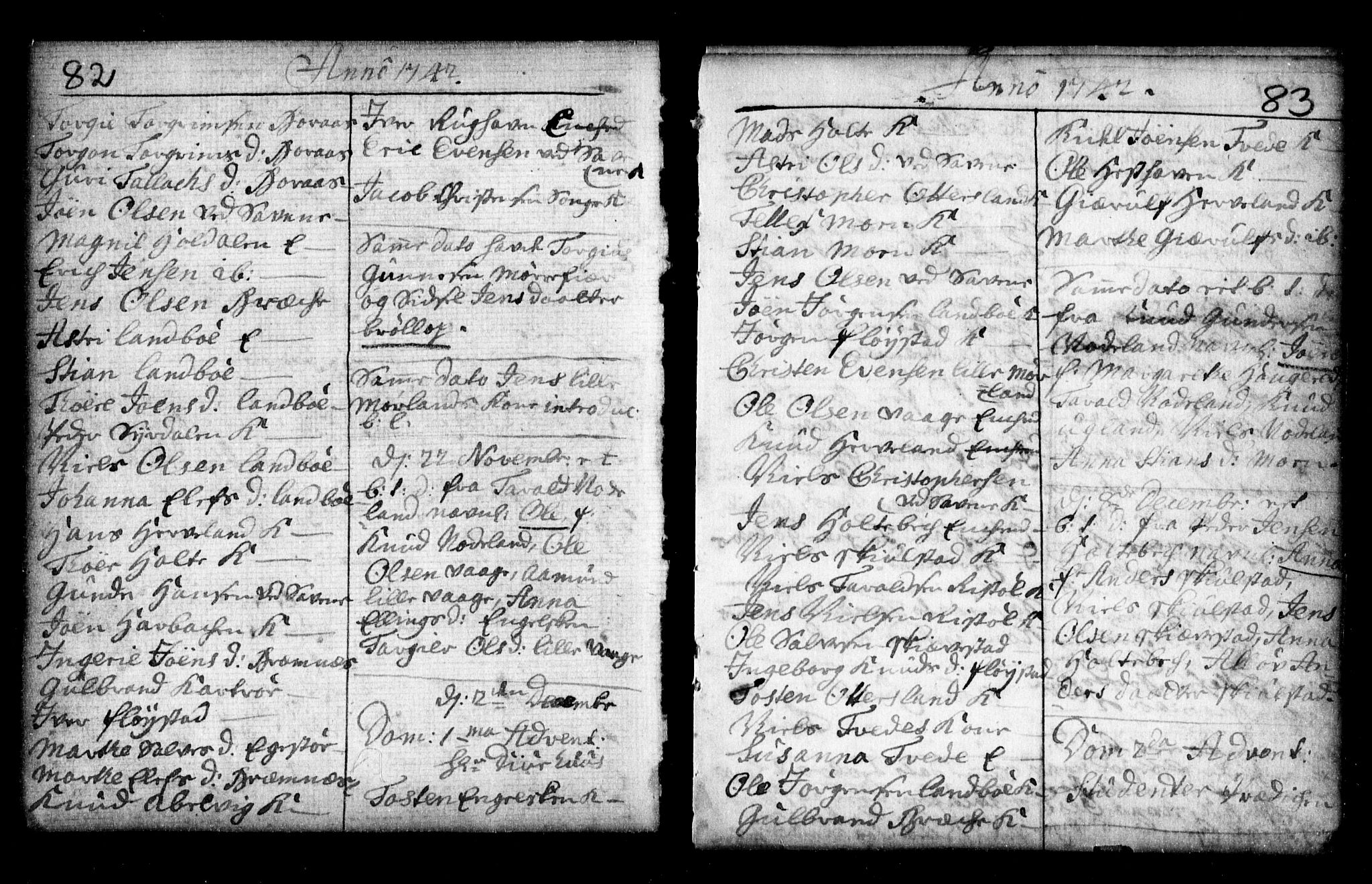 Holt sokneprestkontor, AV/SAK-1111-0021/F/Fa/L0002: Parish register (official) no. A 2, 1739-1753, p. 82-83