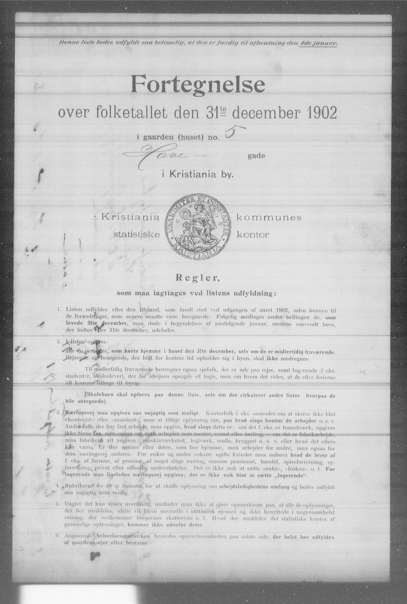 OBA, Municipal Census 1902 for Kristiania, 1902, p. 6878