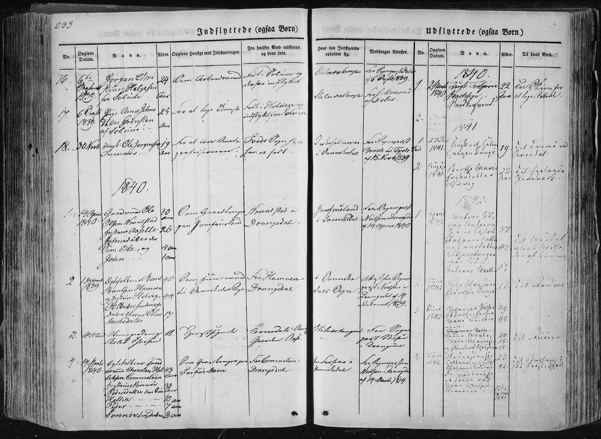 Sannidal kirkebøker, SAKO/A-296/F/Fa/L0007: Parish register (official) no. 7, 1831-1854, p. 233