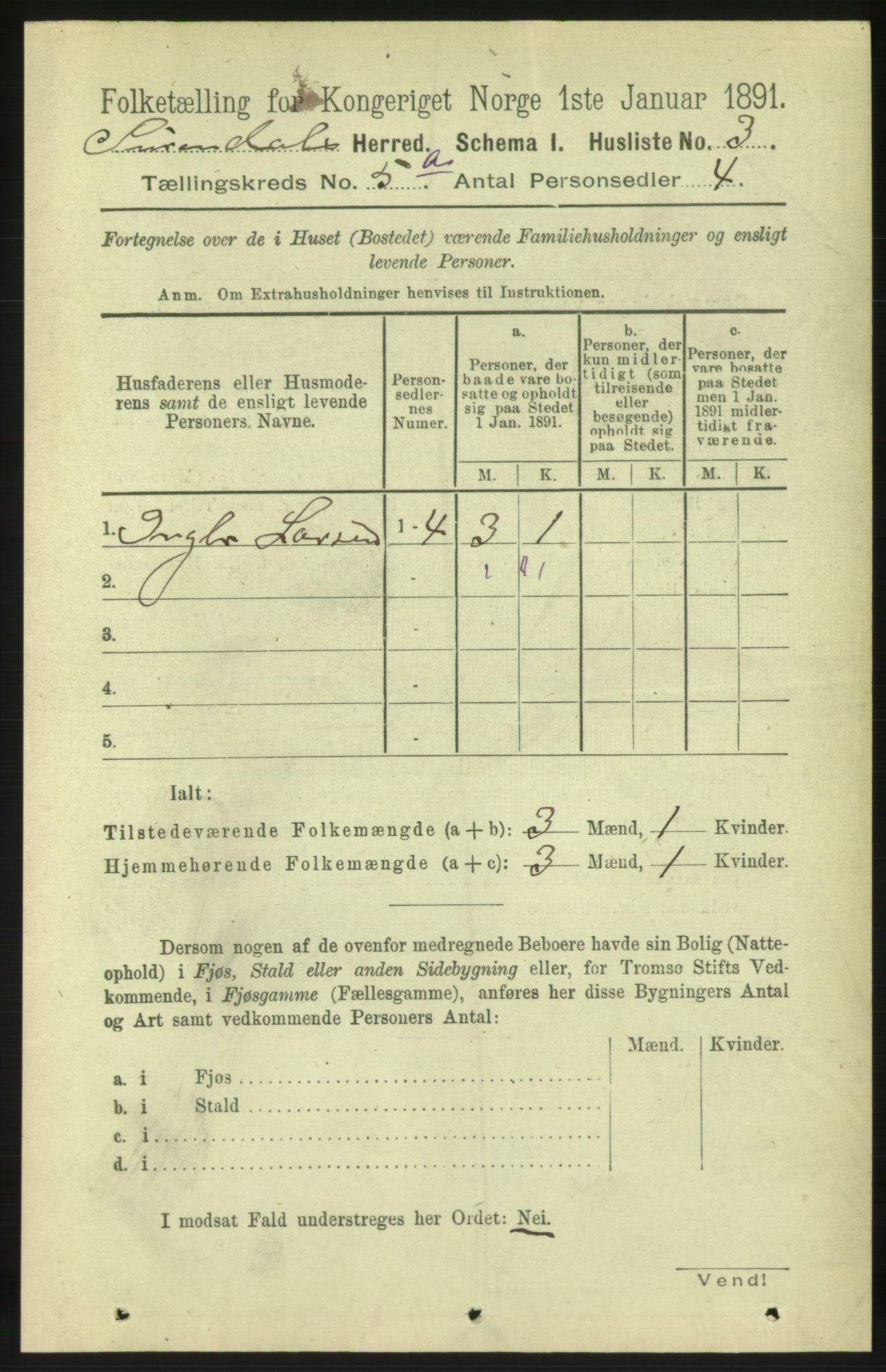 RA, 1891 census for 1566 Surnadal, 1891, p. 1386