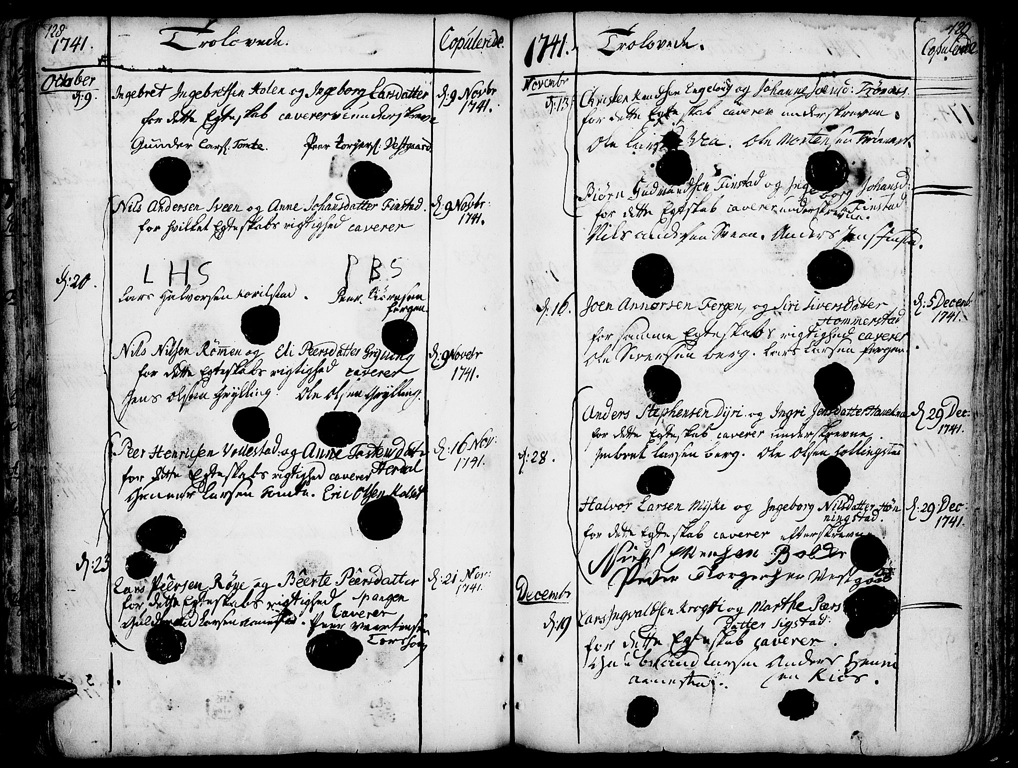 Løten prestekontor, AV/SAH-PREST-022/K/Ka/L0002: Parish register (official) no. 2, 1731-1772, p. 128-129