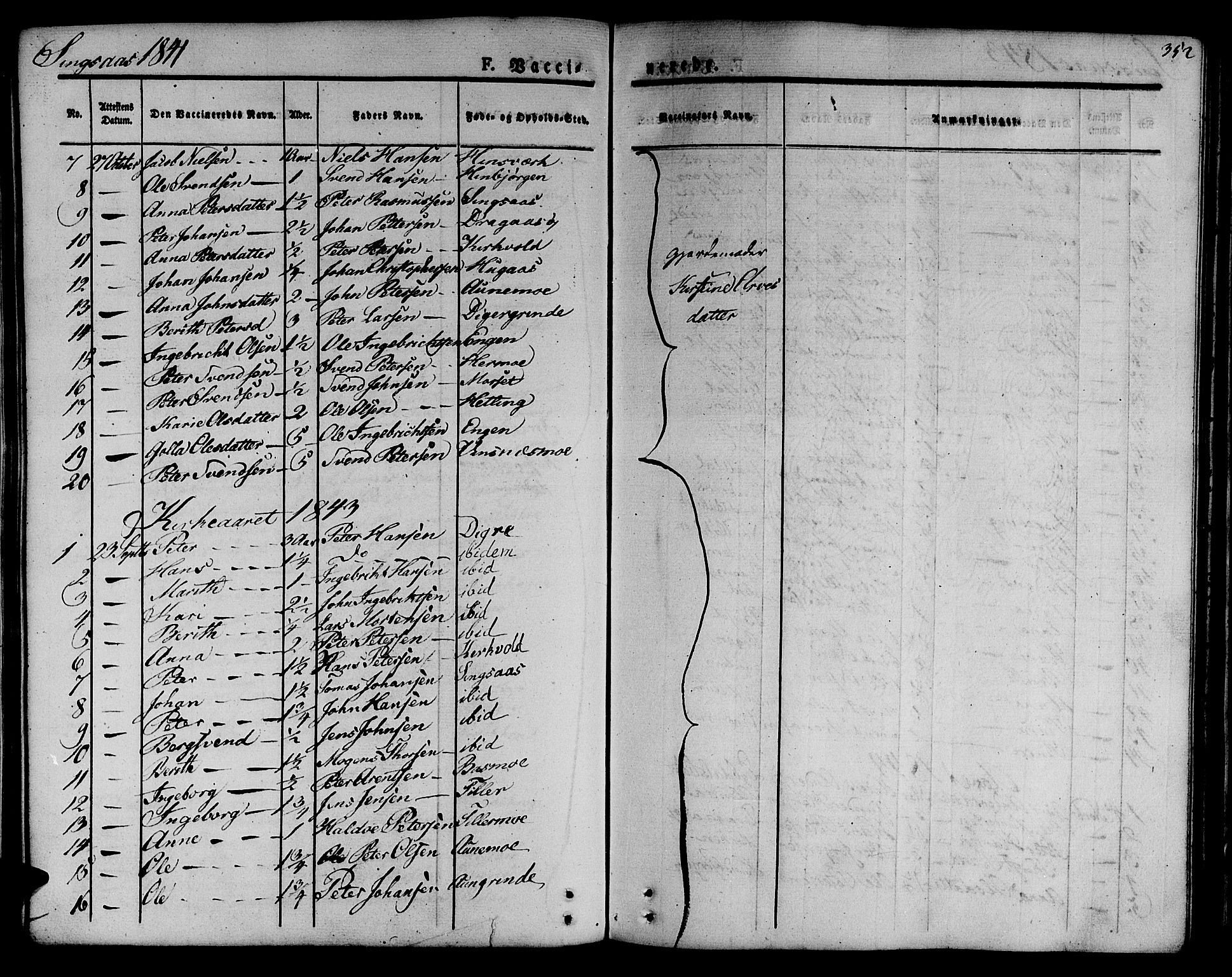 Ministerialprotokoller, klokkerbøker og fødselsregistre - Sør-Trøndelag, SAT/A-1456/685/L0961: Parish register (official) no. 685A05 /2, 1829-1845, p. 352