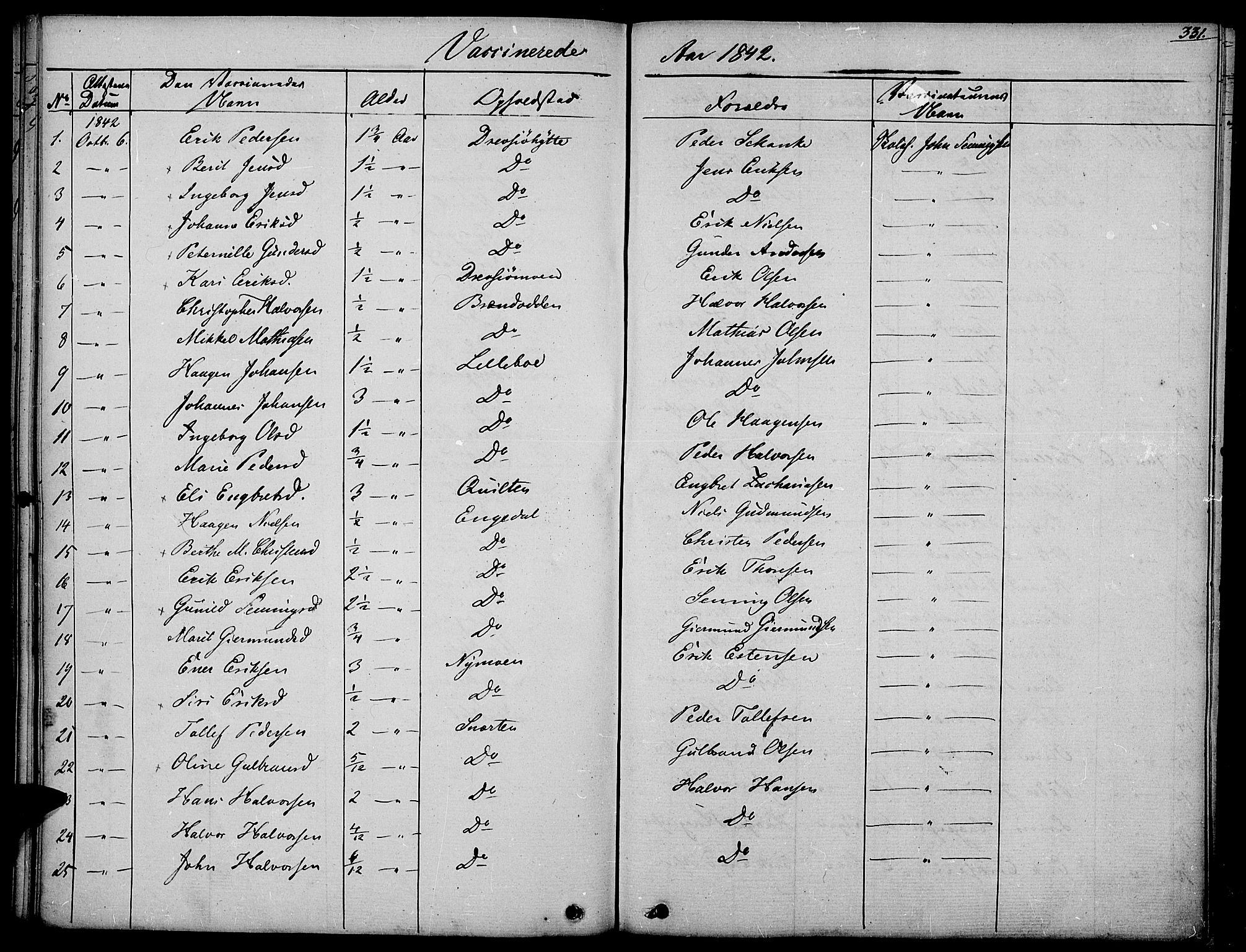 Rendalen prestekontor, SAH/PREST-054/H/Ha/Haa/L0004: Parish register (official) no. 4, 1829-1852, p. 331