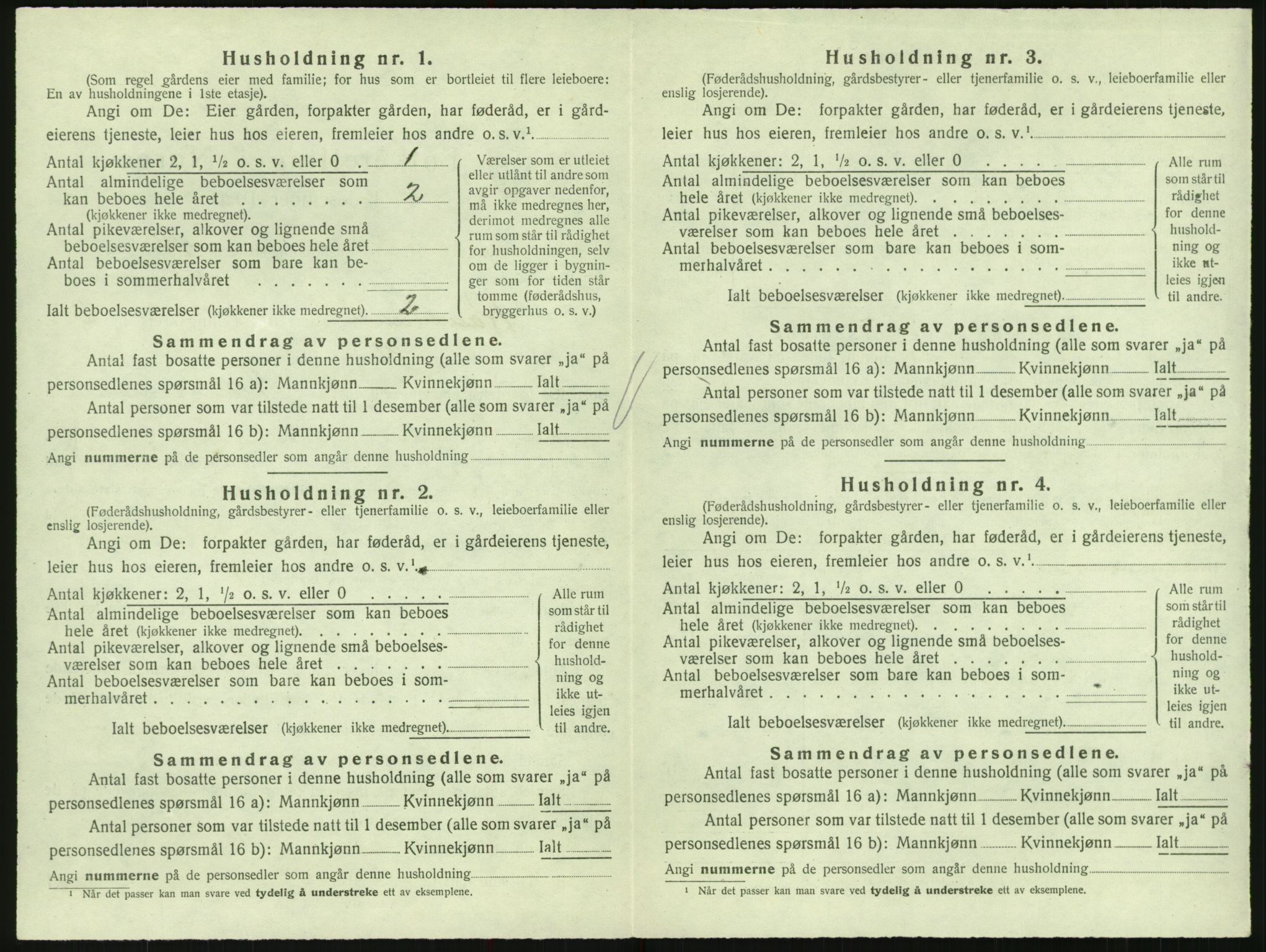 SAK, 1920 census for Randesund, 1920, p. 581