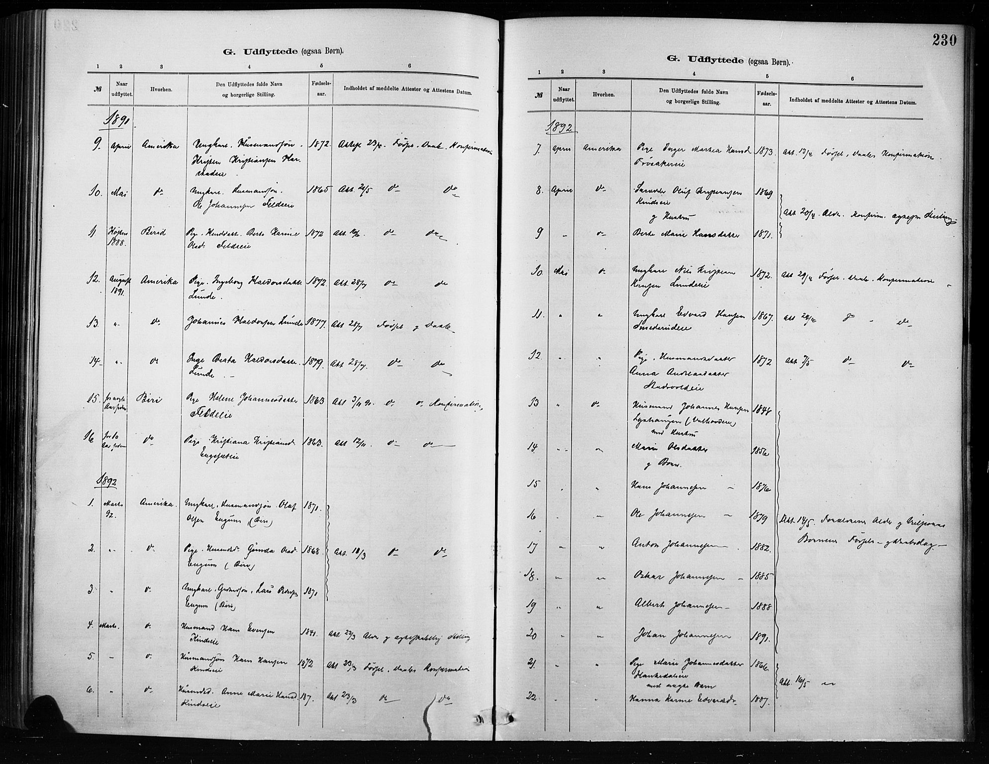 Nordre Land prestekontor, SAH/PREST-124/H/Ha/Haa/L0004: Parish register (official) no. 4, 1882-1896, p. 230
