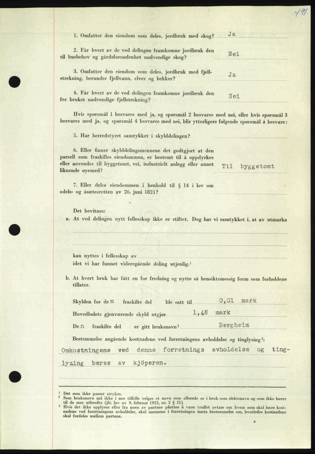 Nordmøre sorenskriveri, AV/SAT-A-4132/1/2/2Ca: Mortgage book no. A106, 1947-1947, Diary no: : 2404/1947