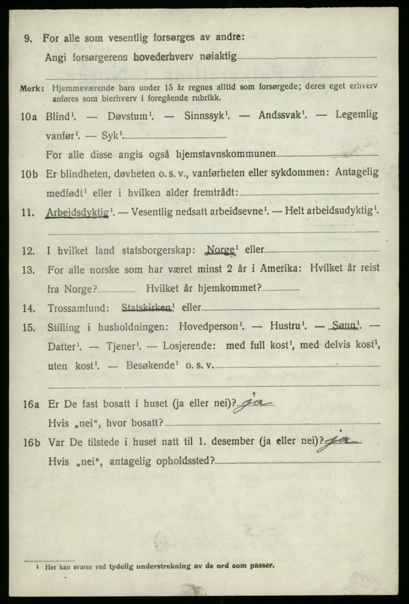 SAB, 1920 census for Stryn, 1920, p. 1287