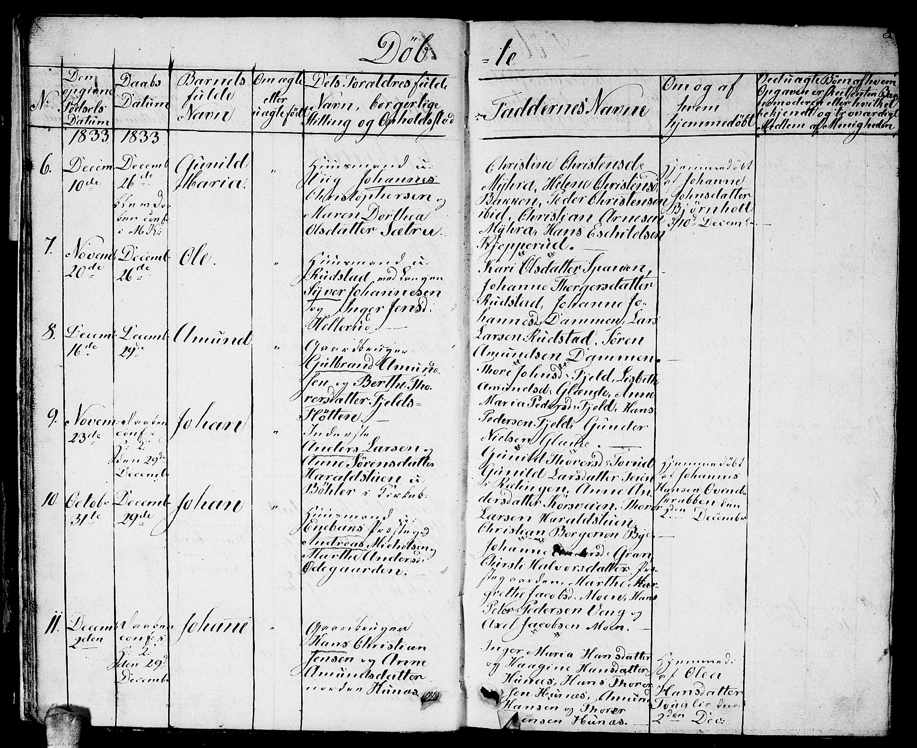 Enebakk prestekontor Kirkebøker, SAO/A-10171c/G/Ga/L0003: Parish register (copy) no. I 3, 1833-1849, p. 8