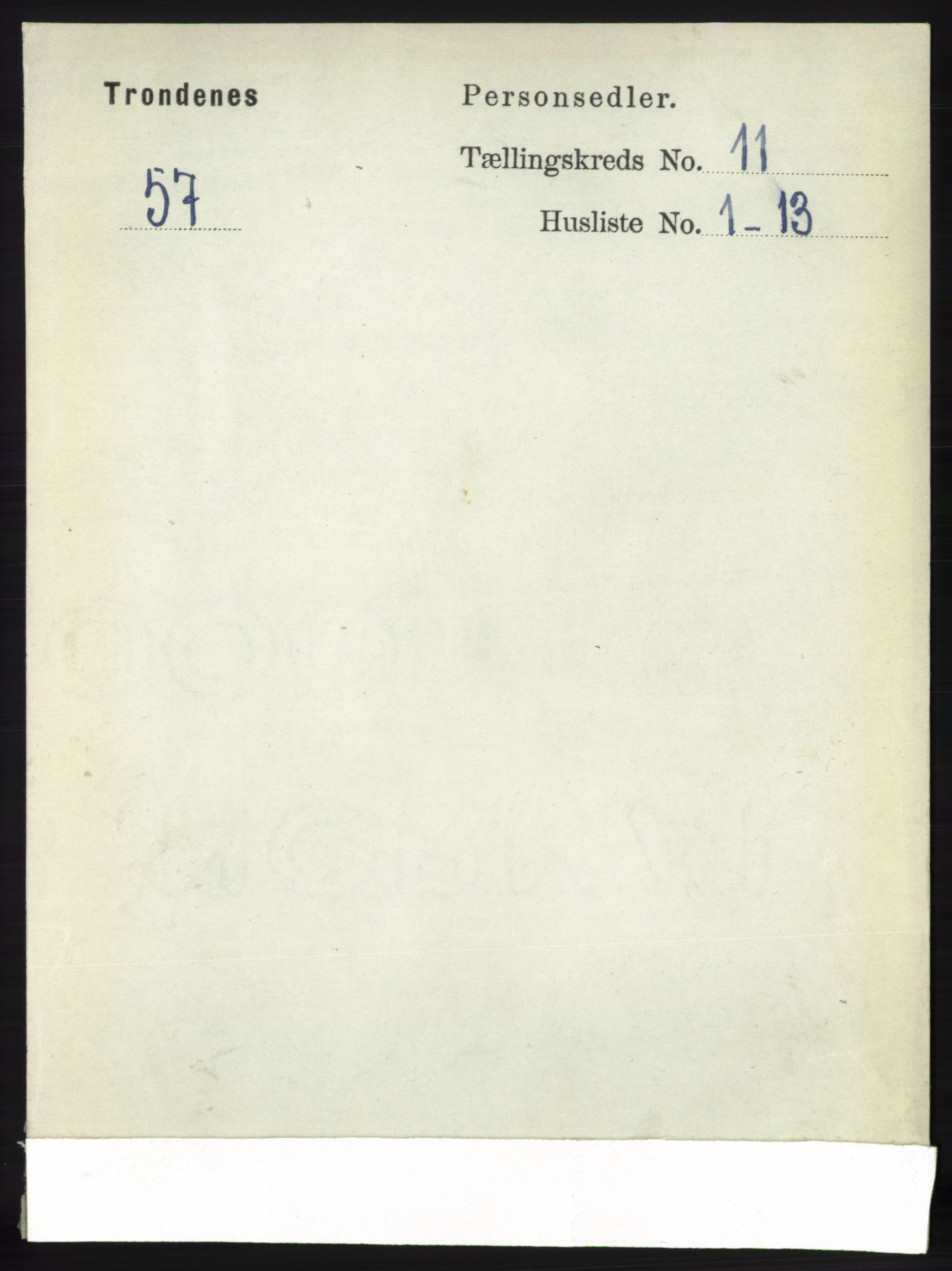 RA, 1891 census for 1914 Trondenes, 1891, p. 7998