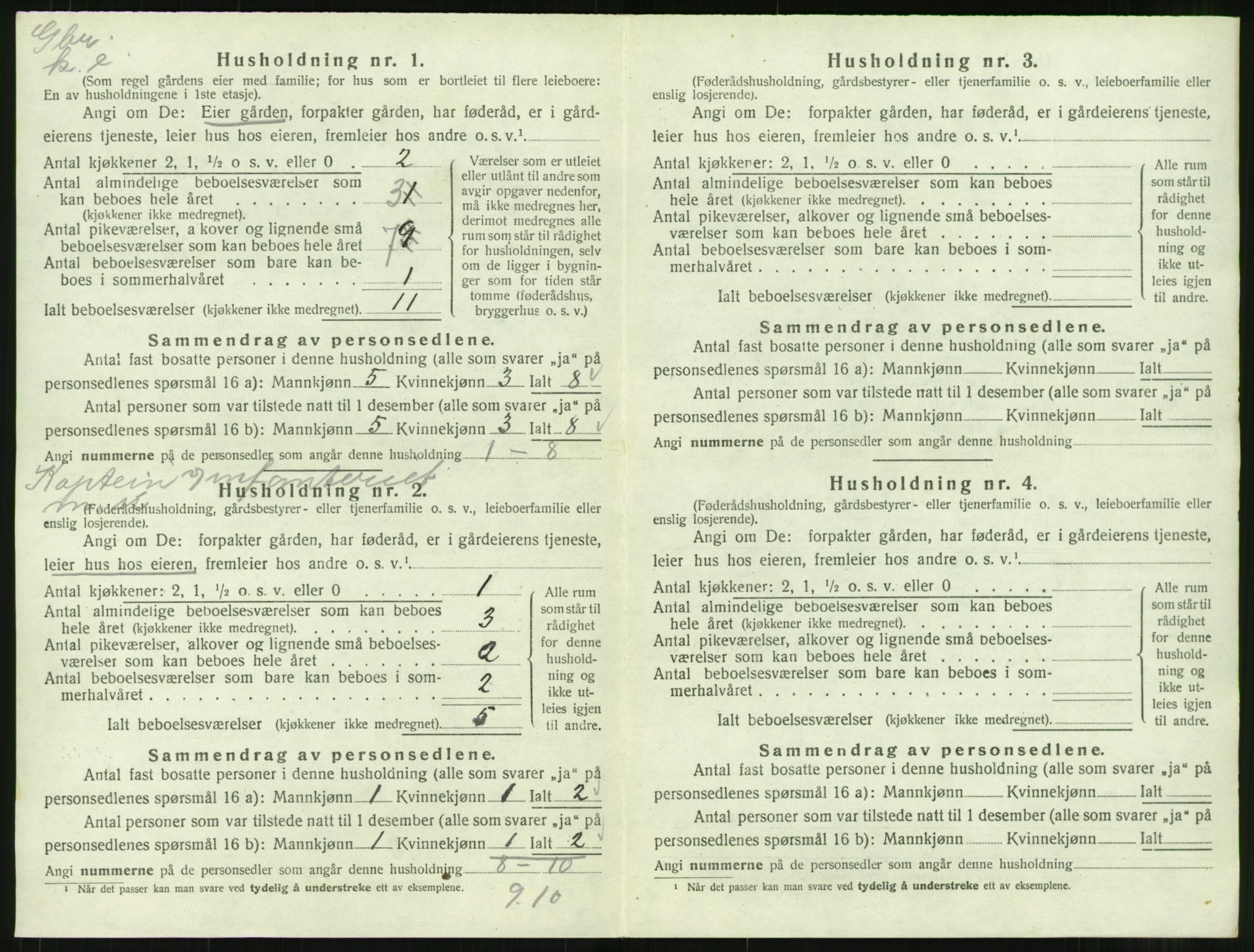 SAT, 1920 census for Stangvik, 1920, p. 455