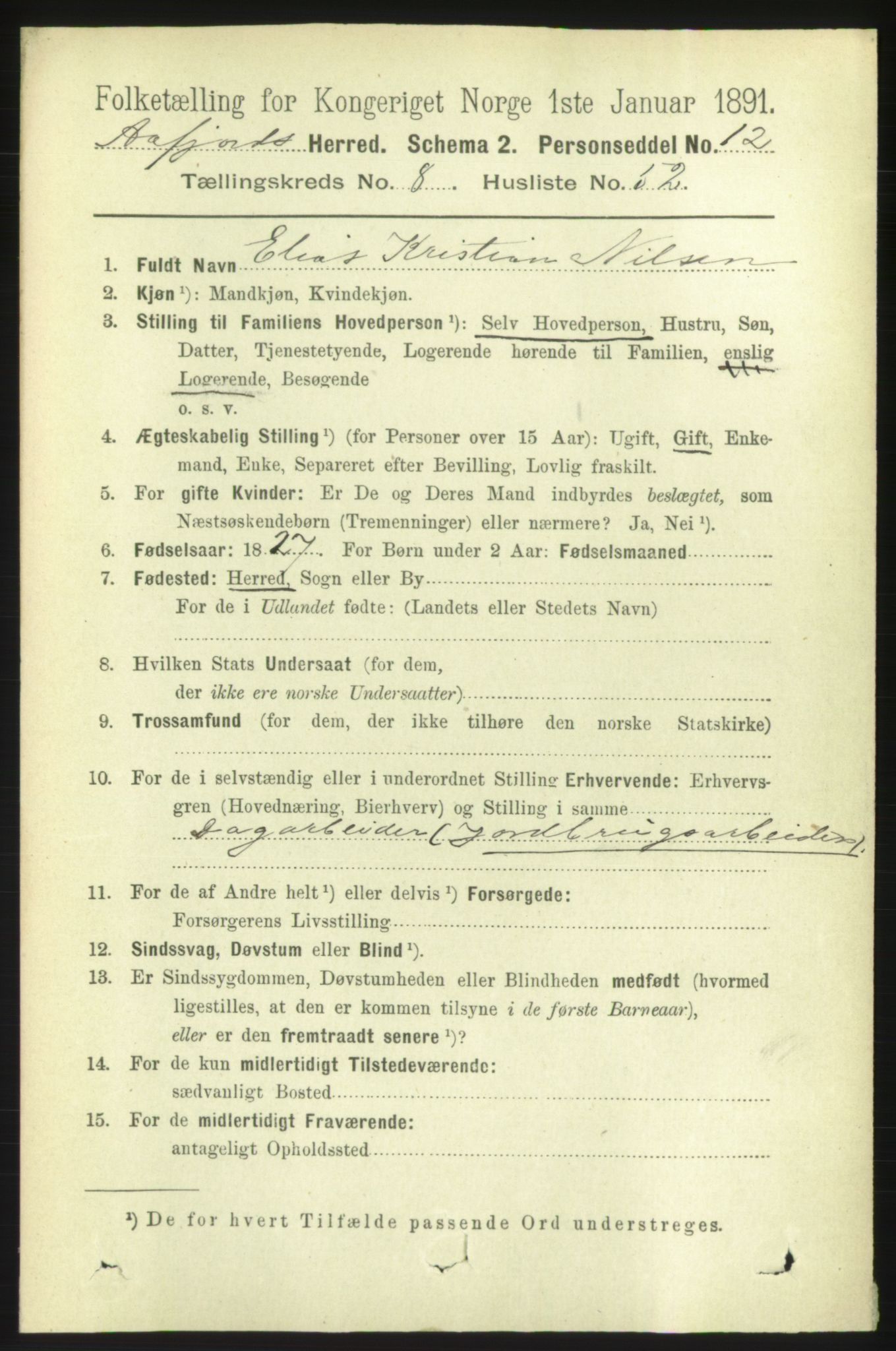 RA, 1891 census for 1630 Åfjord, 1891, p. 2361