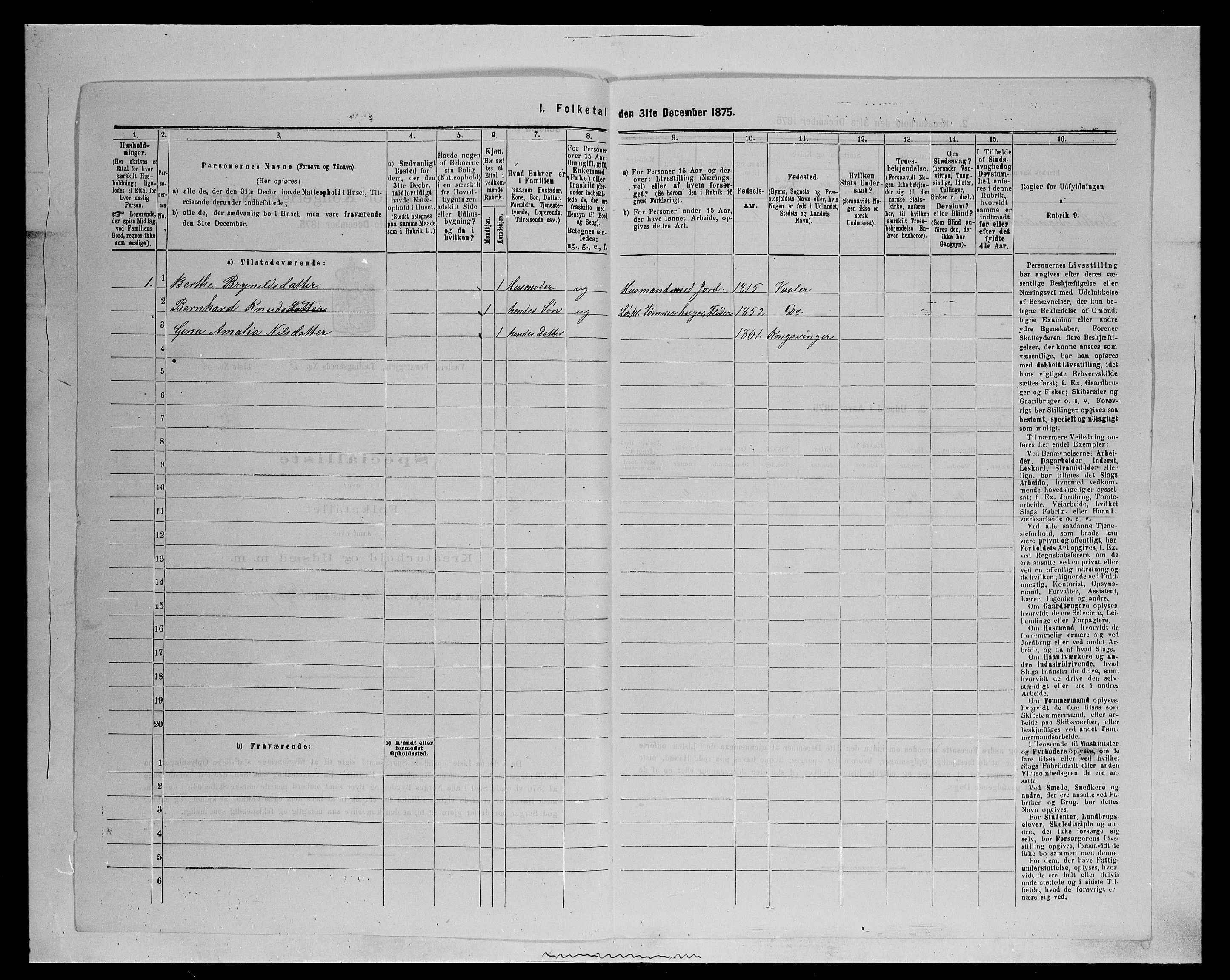 SAH, 1875 census for 0426P Våler parish (Hedmark), 1875, p. 395