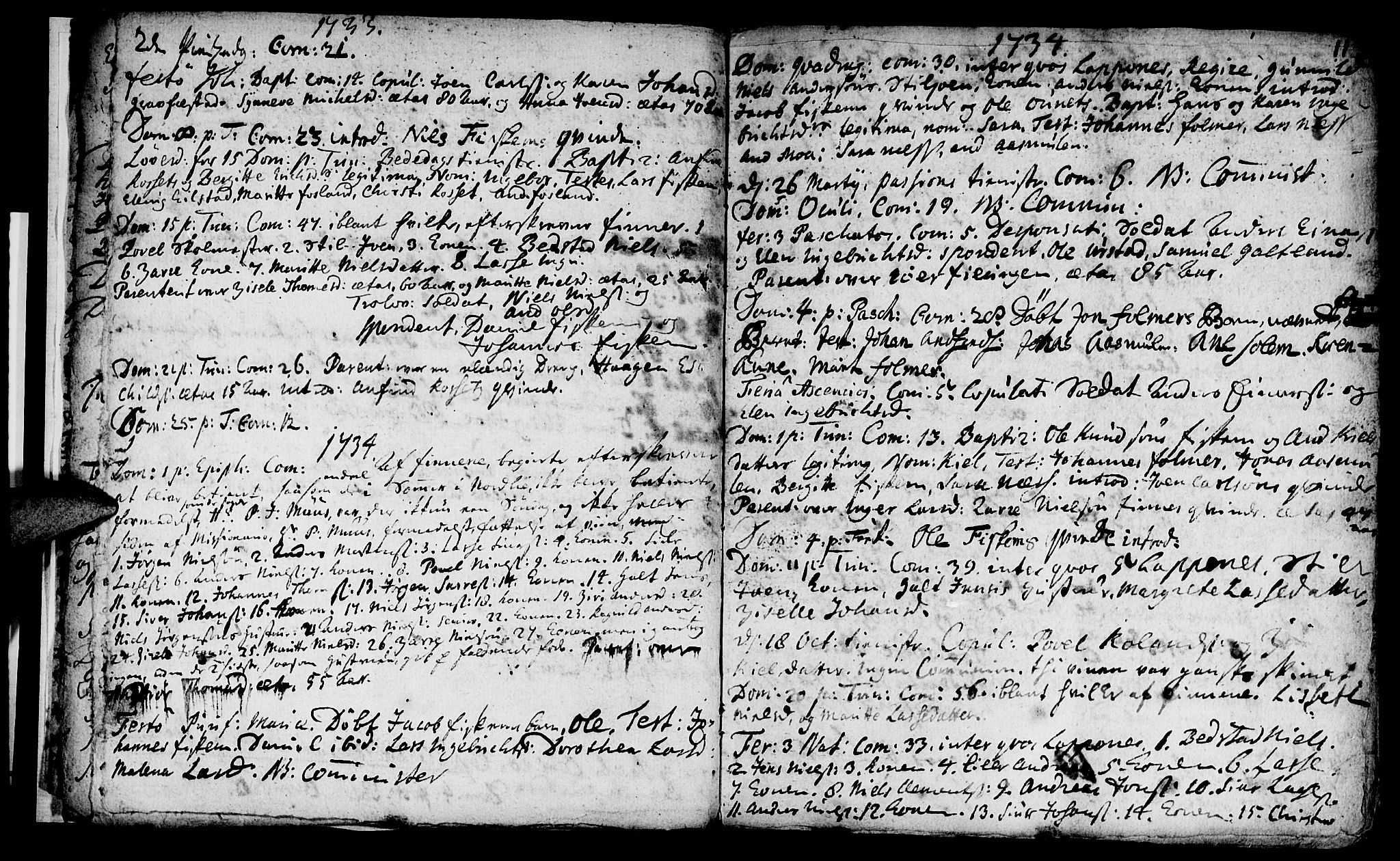 Ministerialprotokoller, klokkerbøker og fødselsregistre - Nord-Trøndelag, SAT/A-1458/759/L0525: Parish register (official) no. 759A01, 1706-1748, p. 11