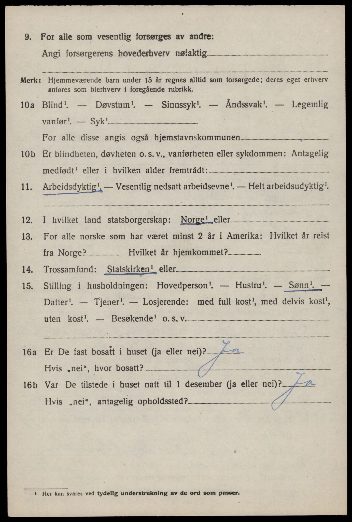 SAST, 1920 census for Strand, 1920, p. 2323