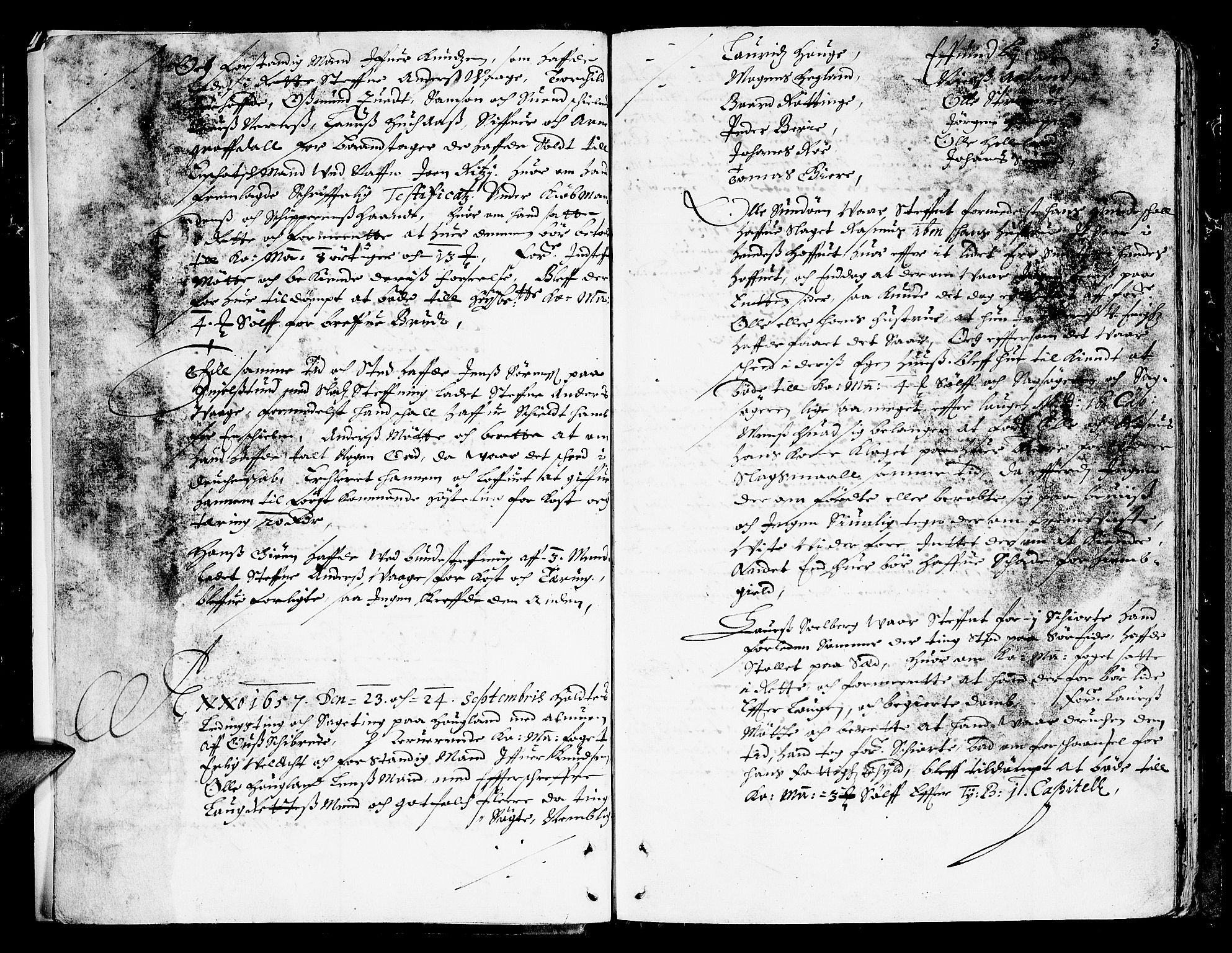 Sunnhordland sorenskrivar, SAB/A-2401/1/F/Faa/L0006: Tingbøker, 1657-1659, p. 2b-3a