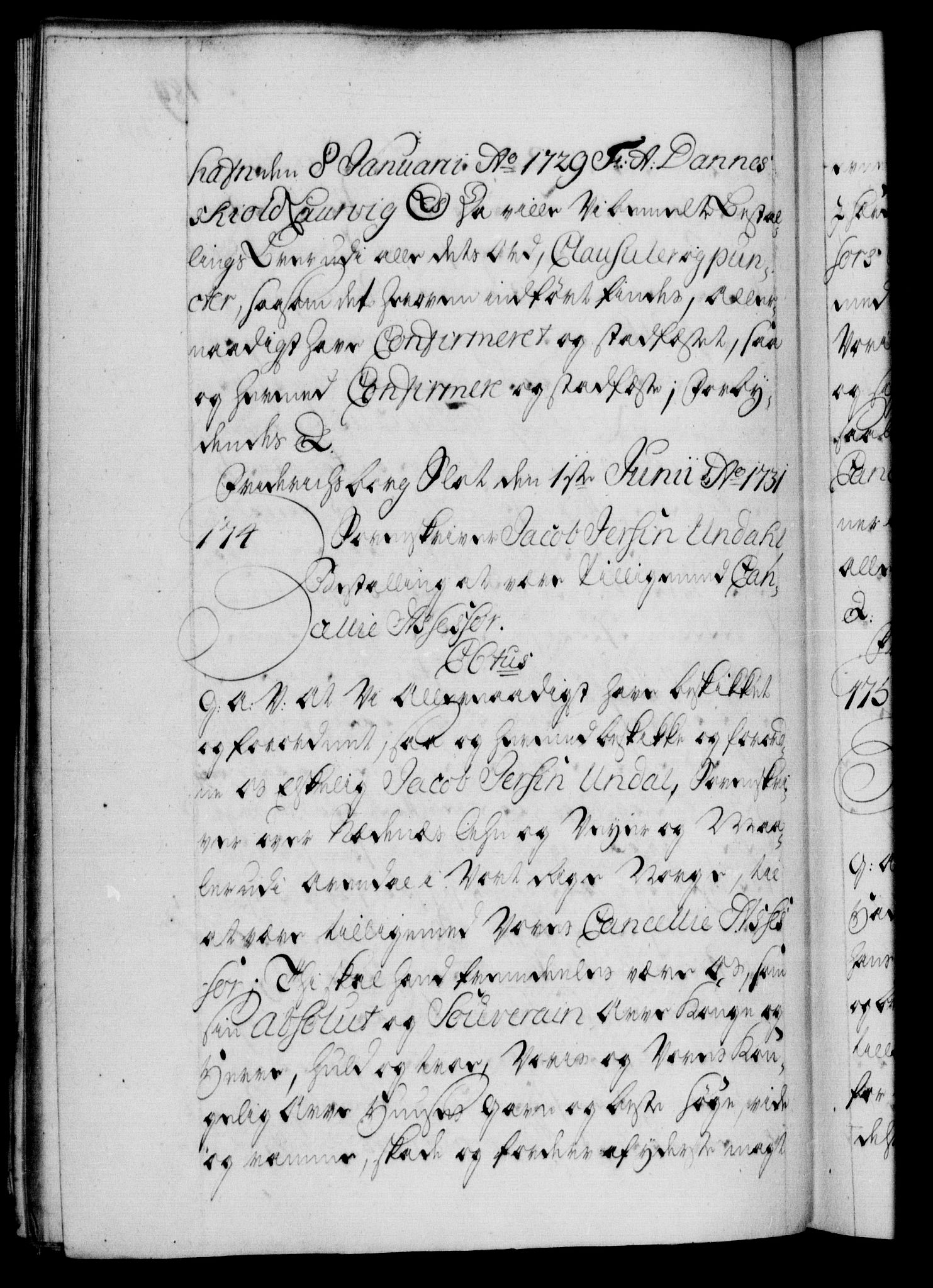 Danske Kanselli 1572-1799, AV/RA-EA-3023/F/Fc/Fca/Fcaa/L0027: Norske registre, 1730-1732, p. 189b