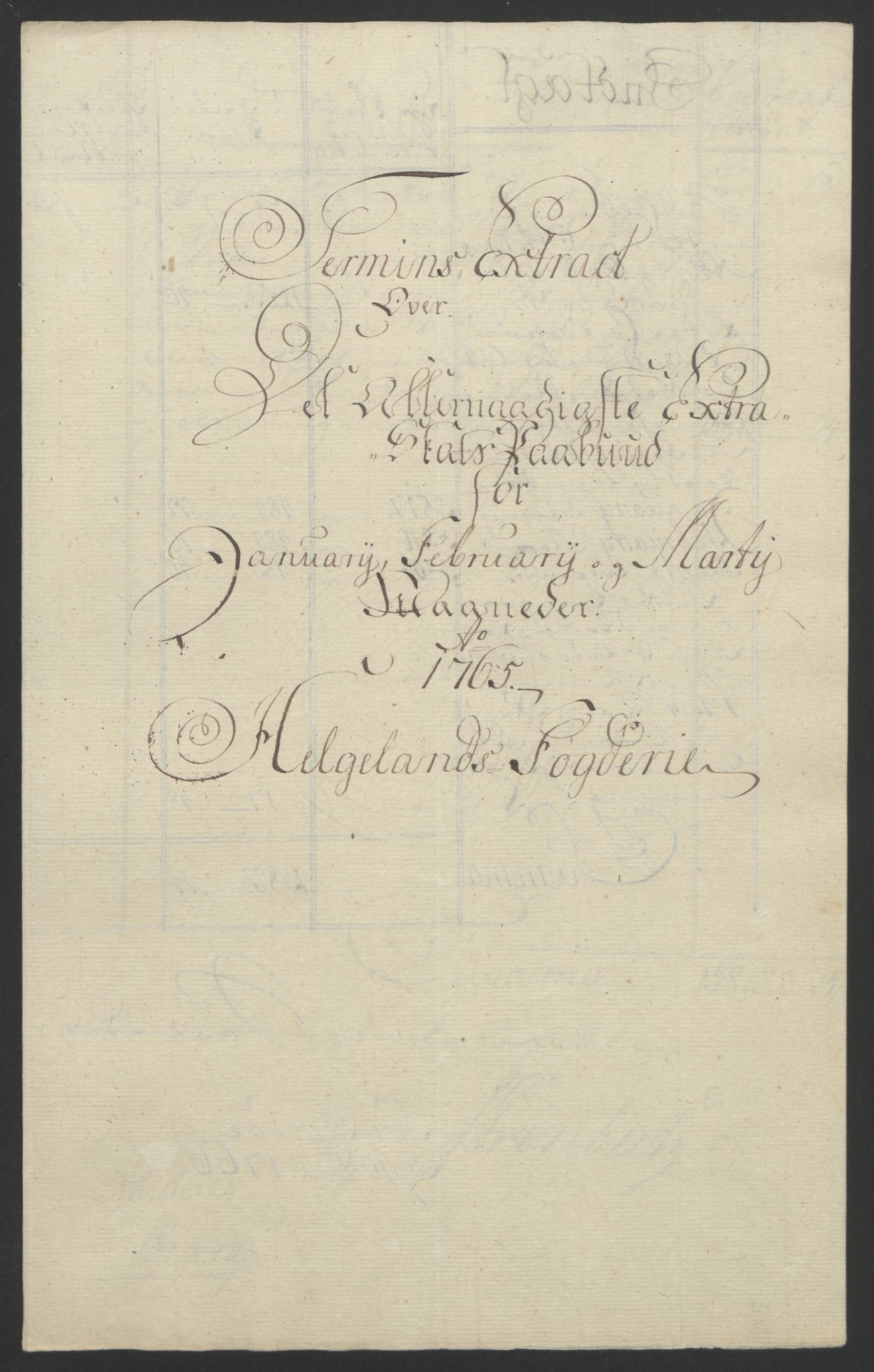Rentekammeret inntil 1814, Reviderte regnskaper, Fogderegnskap, RA/EA-4092/R65/L4573: Ekstraskatten Helgeland, 1762-1772, p. 95