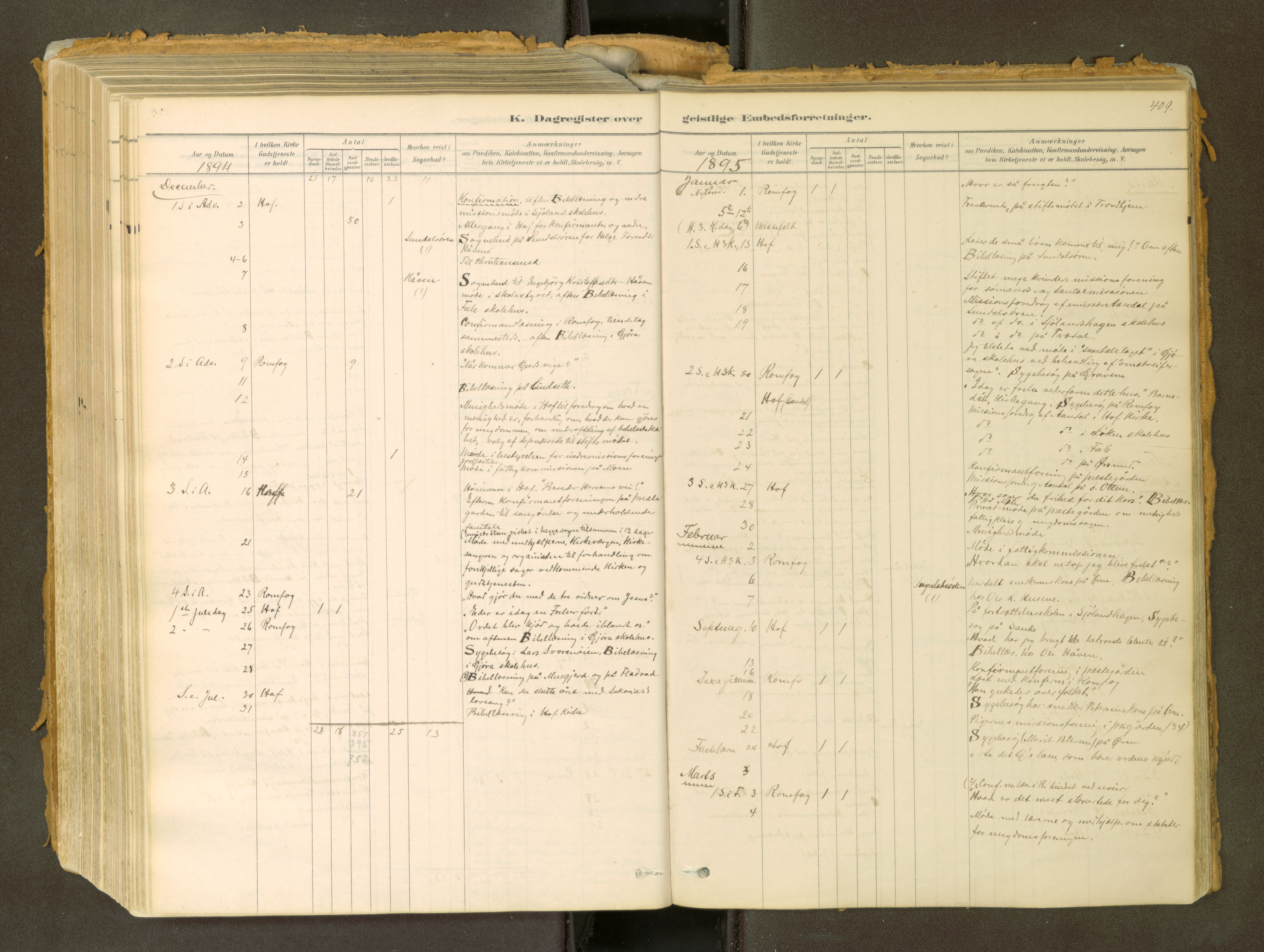 Sunndal sokneprestkontor, SAT/A-1085/1/I/I1/I1a: Parish register (official) no. 2, 1877-1914, p. 409