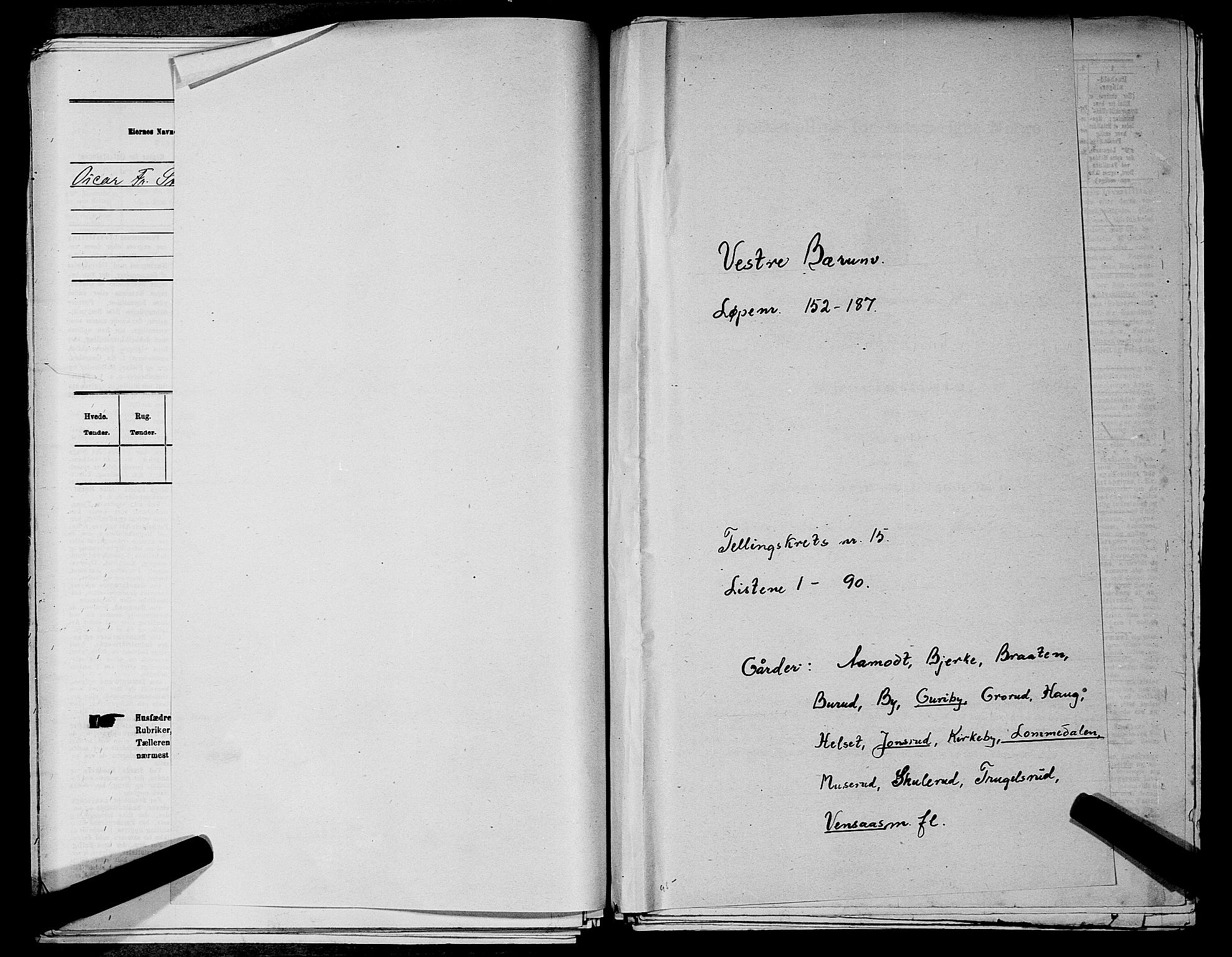 RA, 1875 census for 0220P Asker, 1875, p. 2626