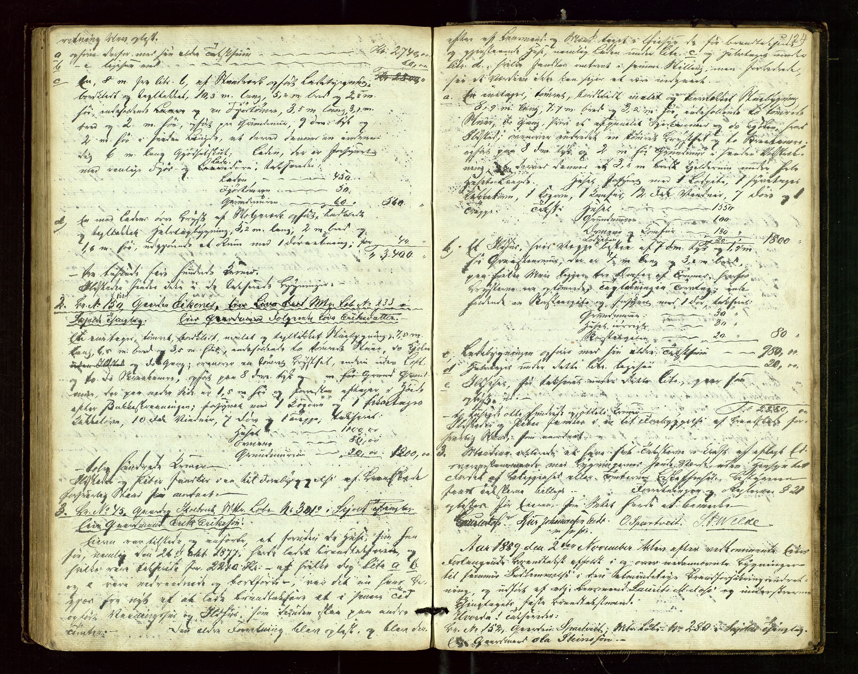 Skjold lensmannskontor, SAST/A-100182/Goa/L0001: "Brandtaxations-Protocol for Skjold Thinglaug i Ryfylke", 1853-1890, p. 123b-124a