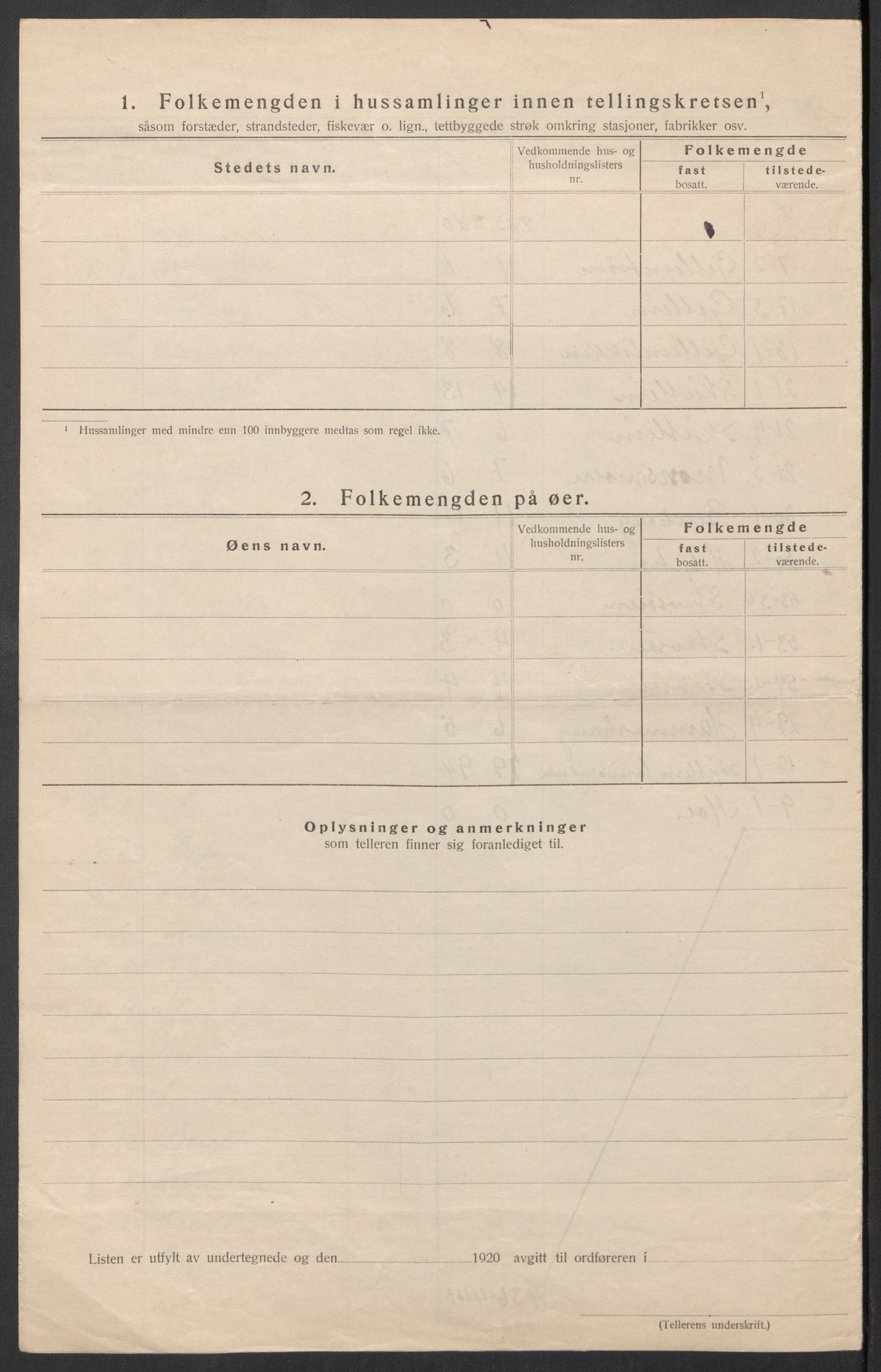 SAT, 1920 census for Leinstrand, 1920, p. 10