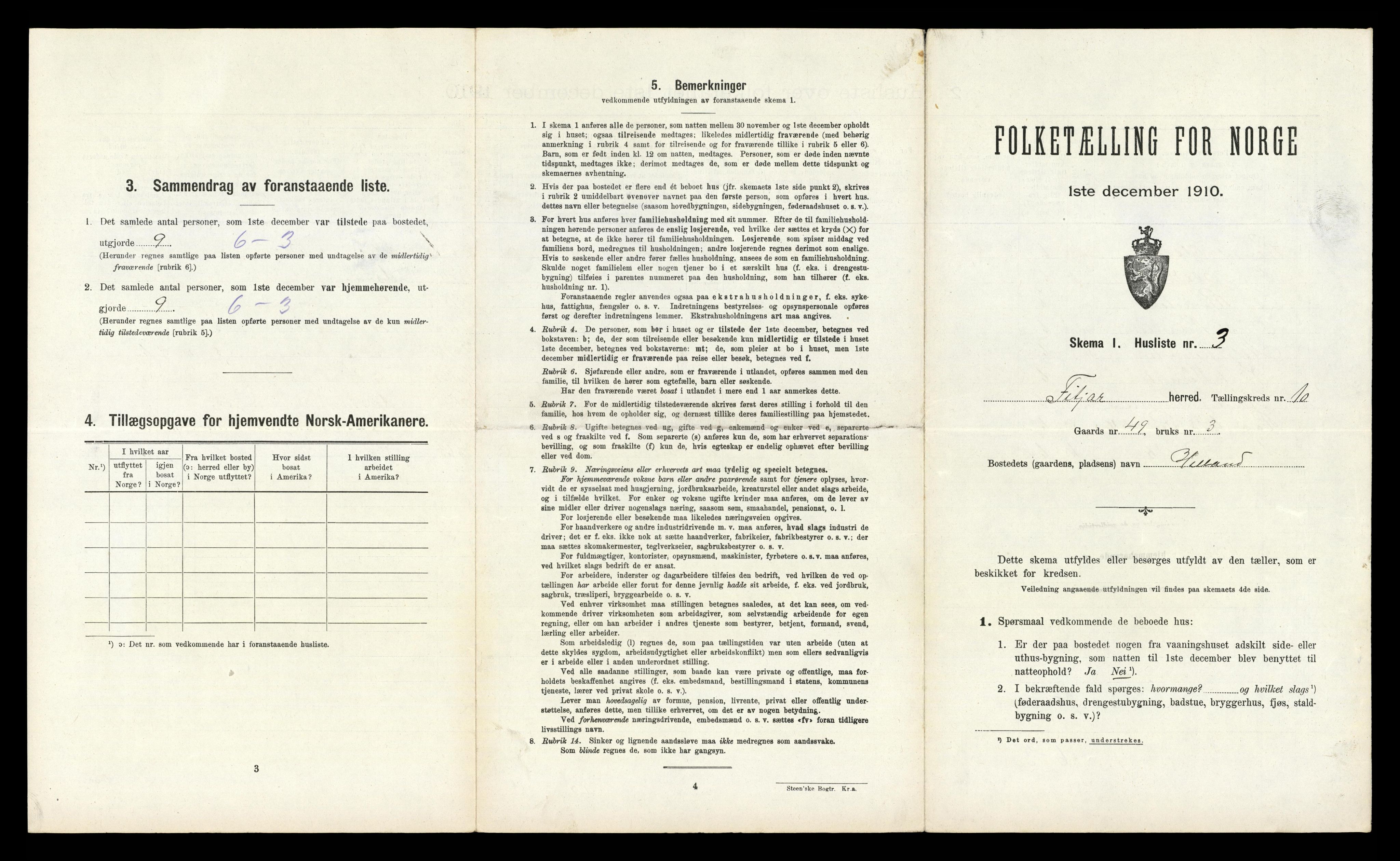 RA, 1910 census for Fitjar, 1910, p. 549