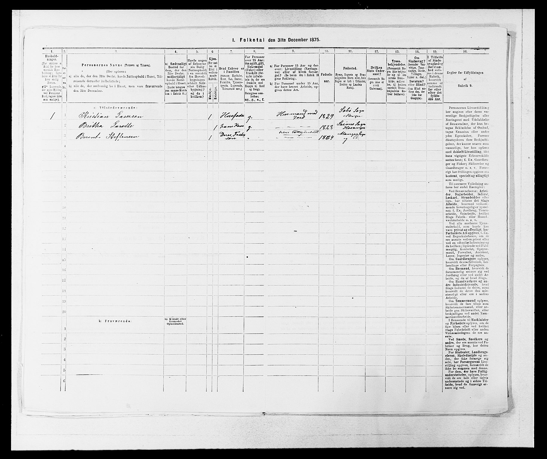 SAB, 1875 census for 1261P Manger, 1875, p. 636