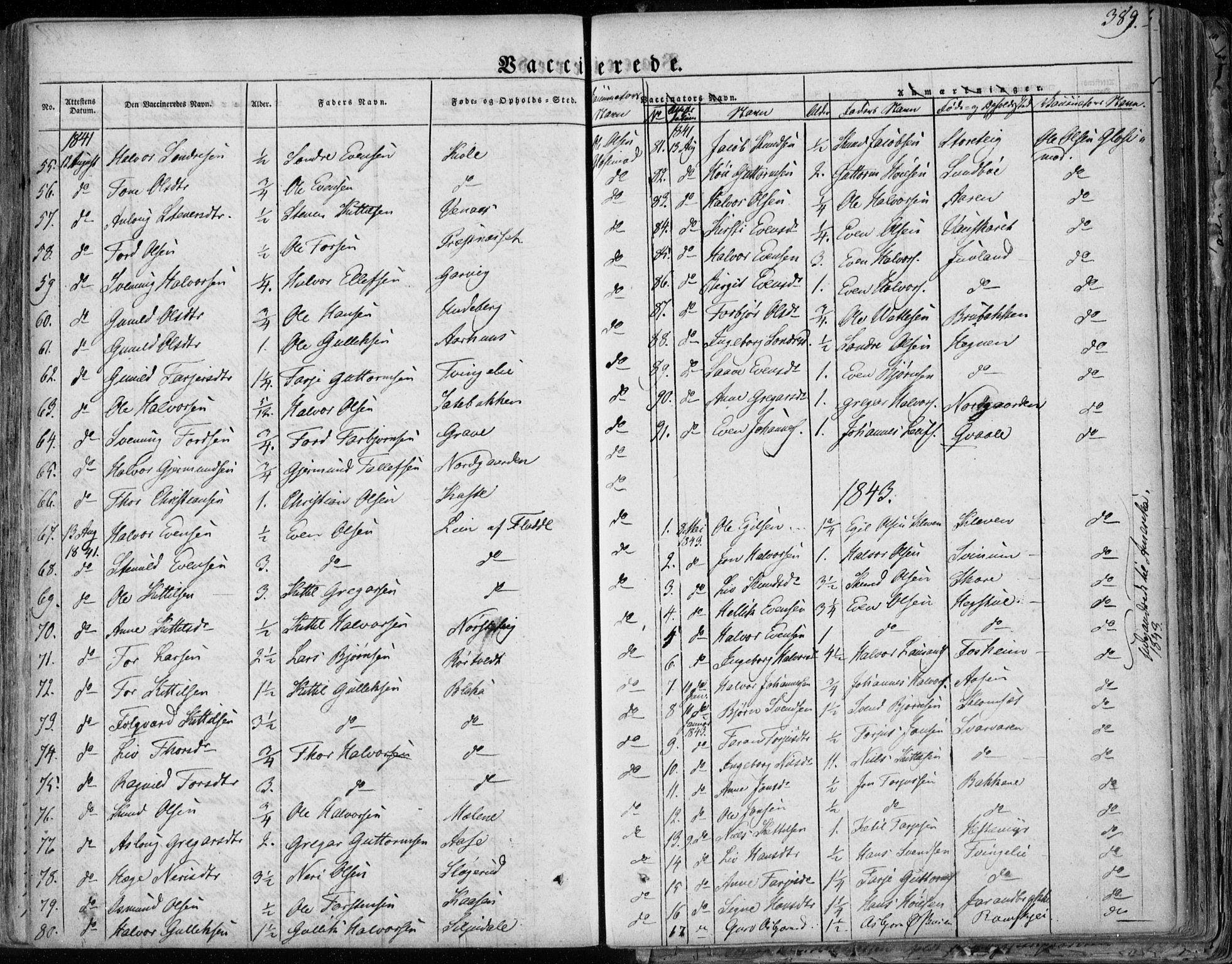 Seljord kirkebøker, SAKO/A-20/F/Fa/L0011: Parish register (official) no. I 11, 1831-1849, p. 389