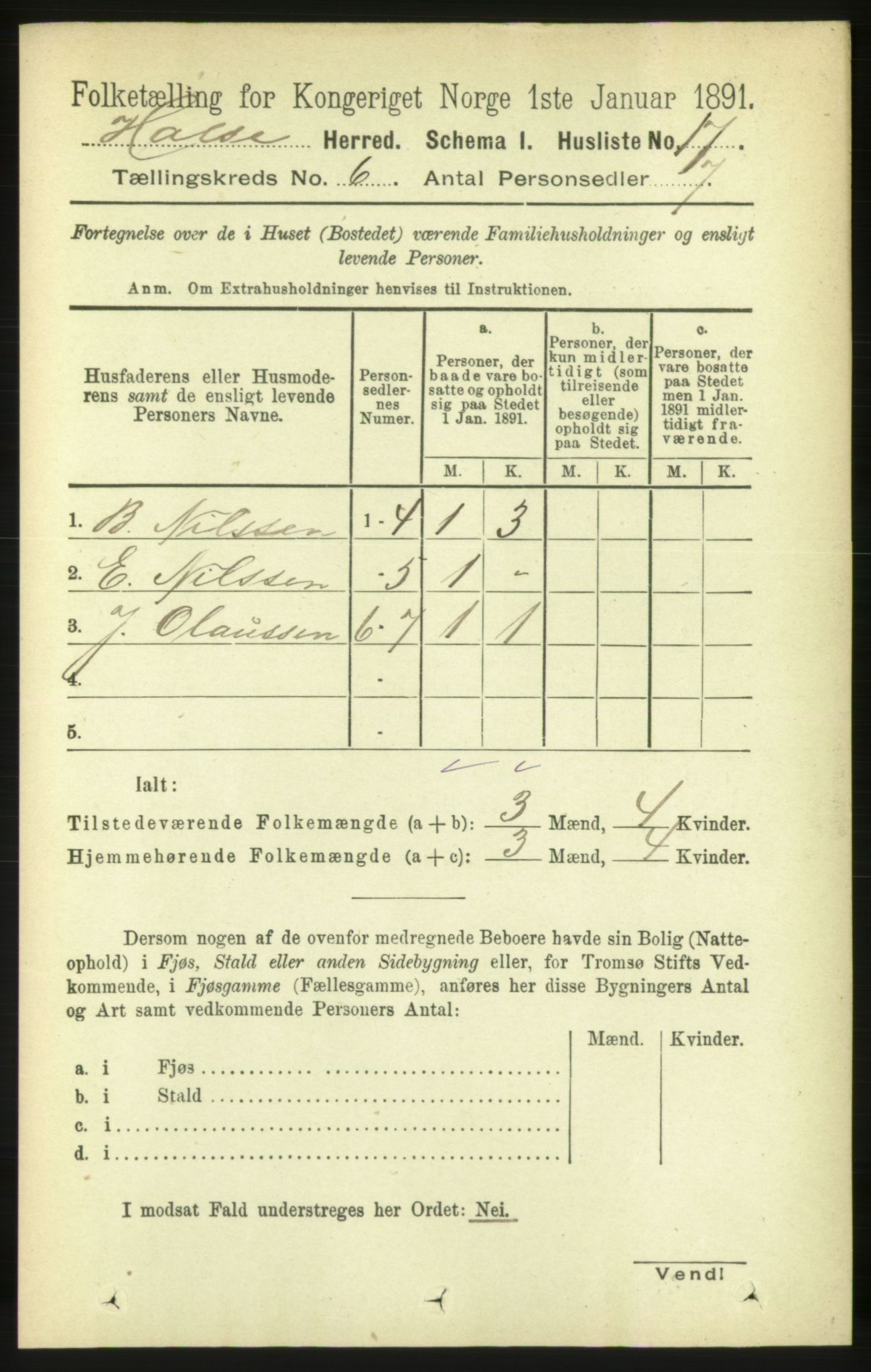 RA, 1891 census for 1571 Halsa, 1891, p. 1467