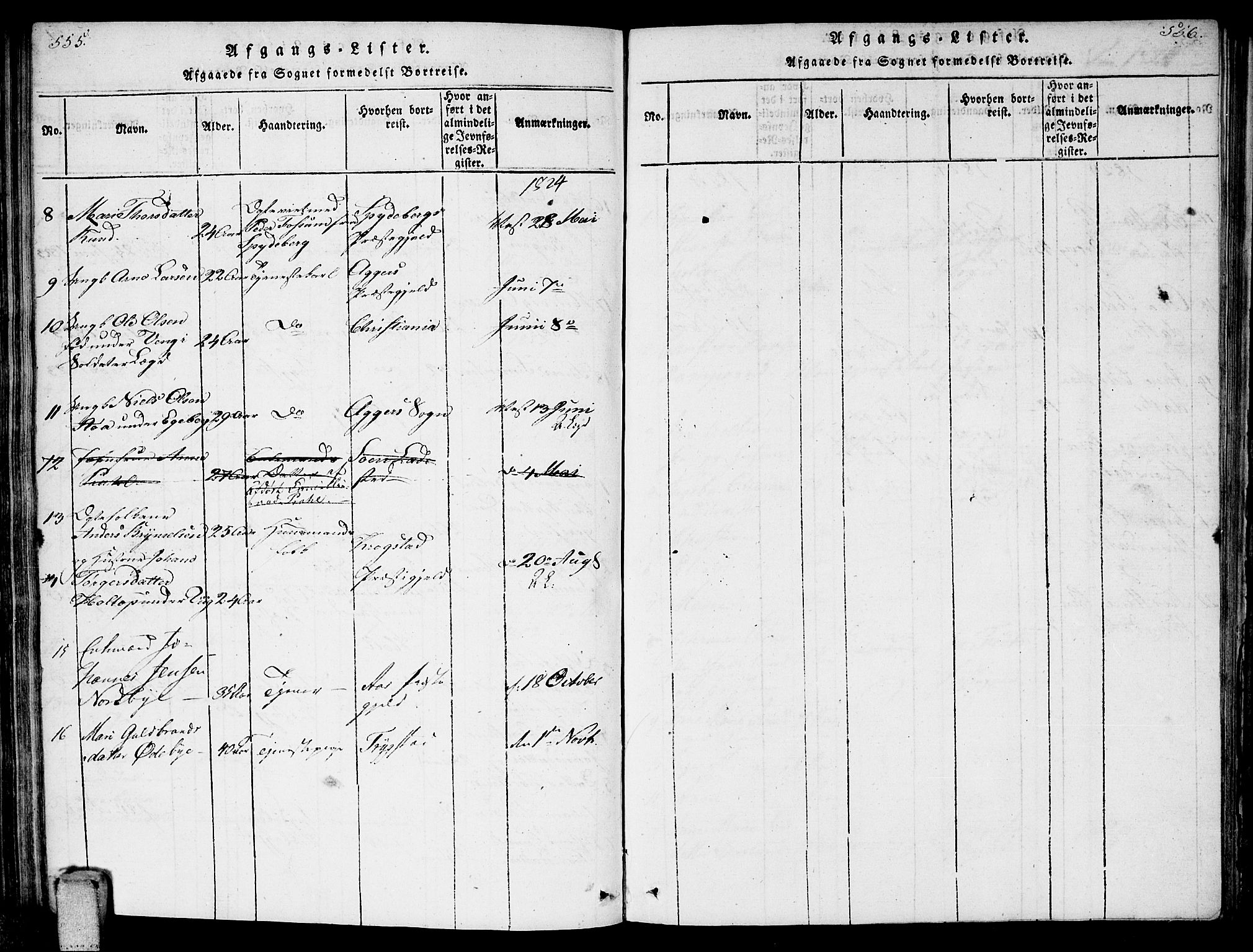 Enebakk prestekontor Kirkebøker, AV/SAO-A-10171c/F/Fa/L0006: Parish register (official) no. I 6, 1815-1832, p. 555-556