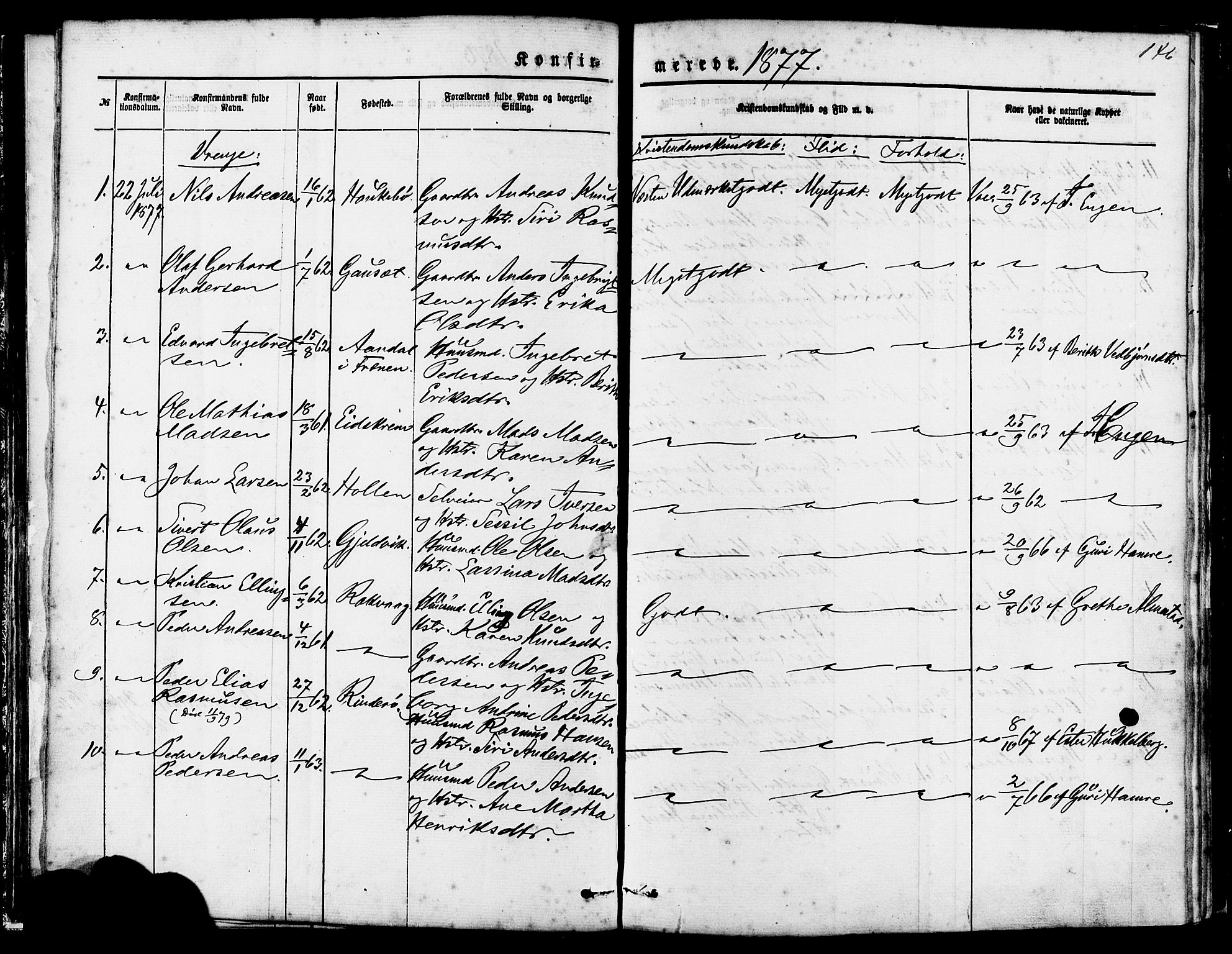 Ministerialprotokoller, klokkerbøker og fødselsregistre - Møre og Romsdal, AV/SAT-A-1454/560/L0720: Parish register (official) no. 560A04, 1873-1878, p. 146