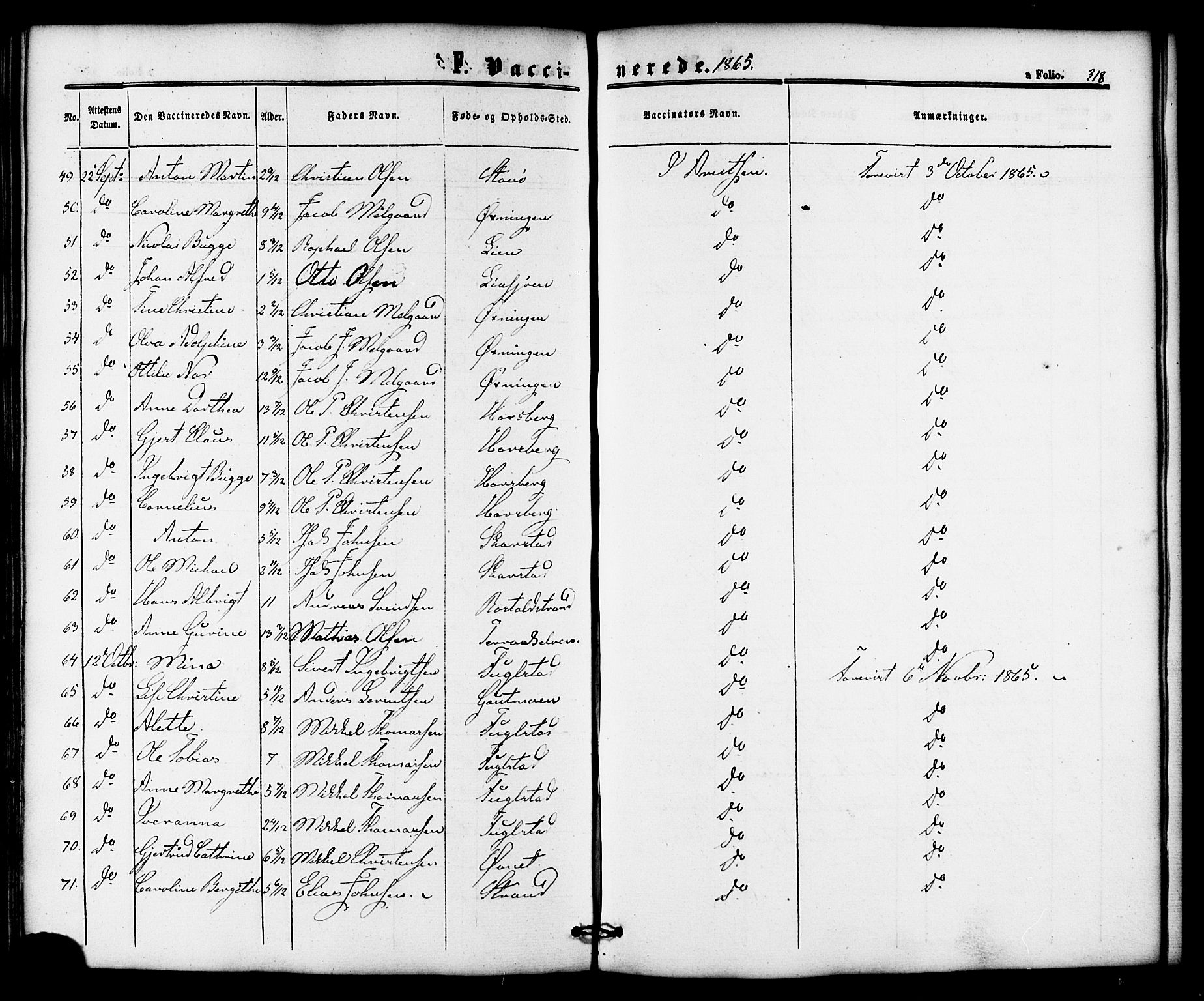 Ministerialprotokoller, klokkerbøker og fødselsregistre - Nordland, AV/SAT-A-1459/810/L0146: Parish register (official) no. 810A08 /1, 1862-1874, p. 318