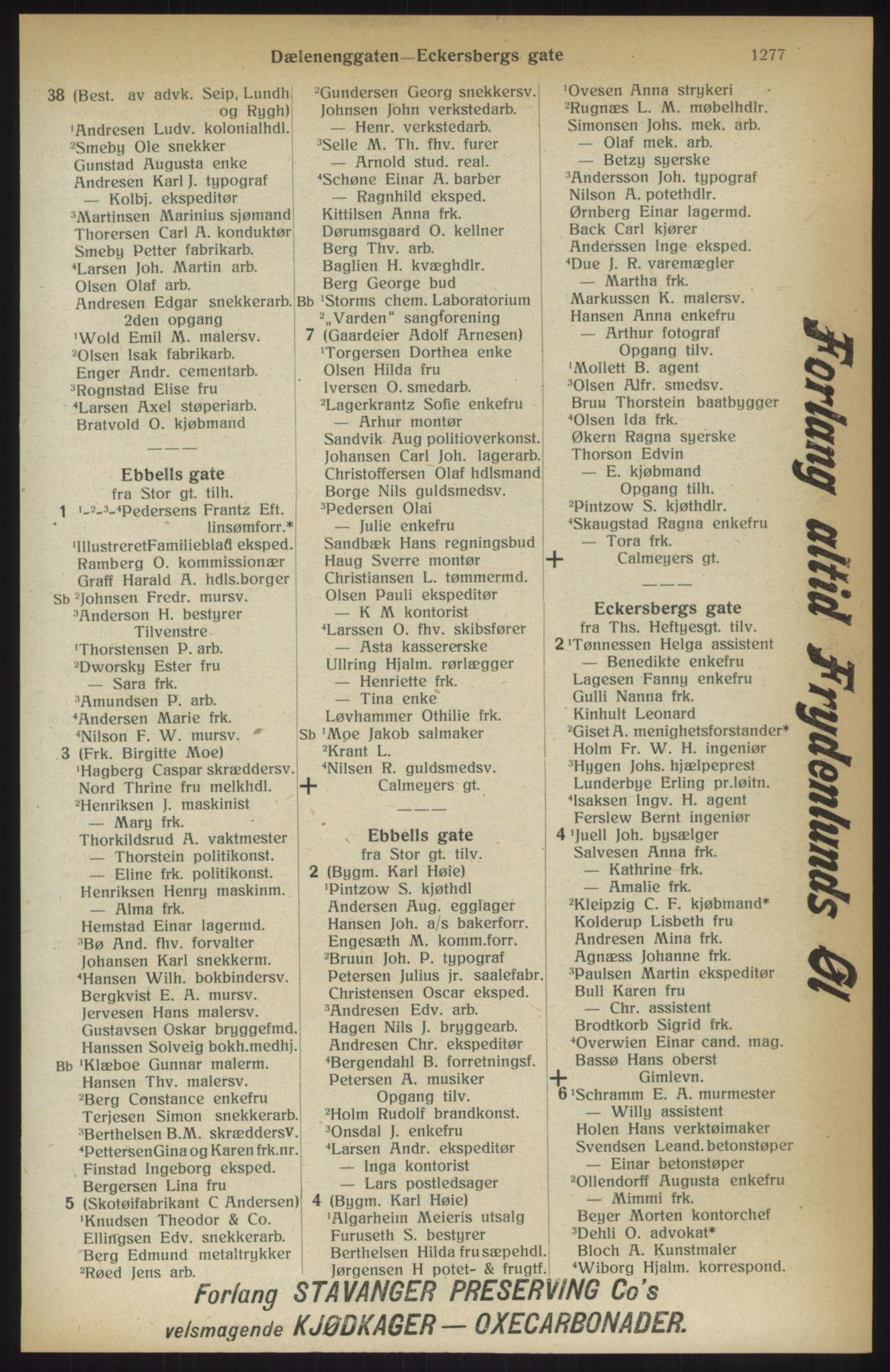 Kristiania/Oslo adressebok, PUBL/-, 1914, p. 1277