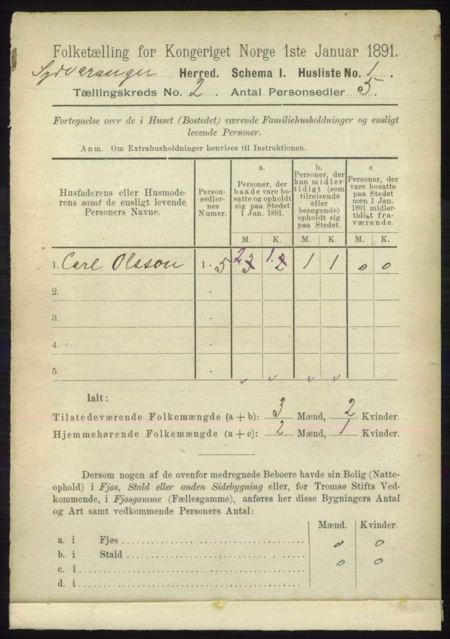 RA, 1891 census for 2030 Sør-Varanger, 1891, p. 354