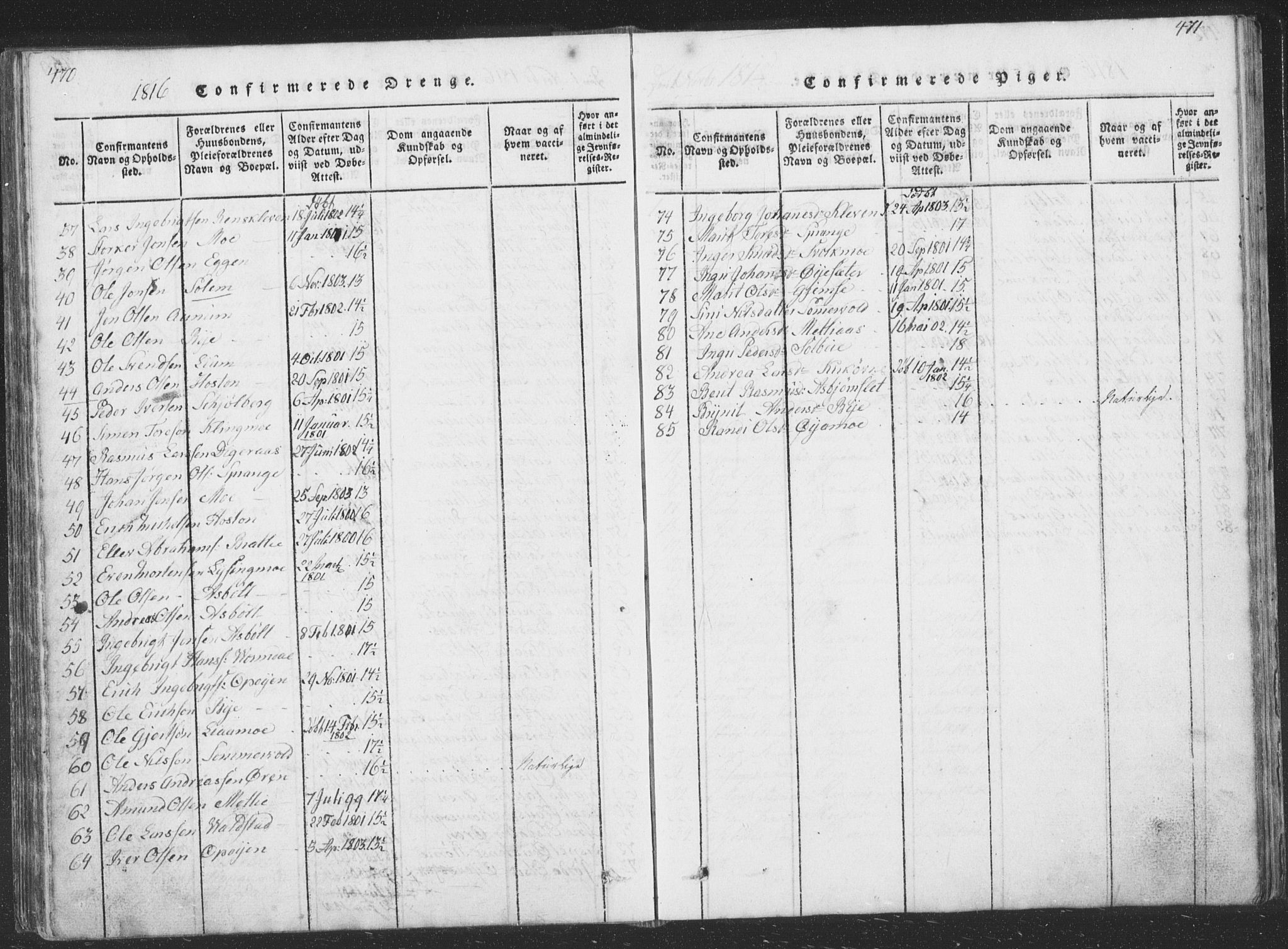 Ministerialprotokoller, klokkerbøker og fødselsregistre - Sør-Trøndelag, AV/SAT-A-1456/668/L0816: Parish register (copy) no. 668C05, 1816-1893, p. 470-471