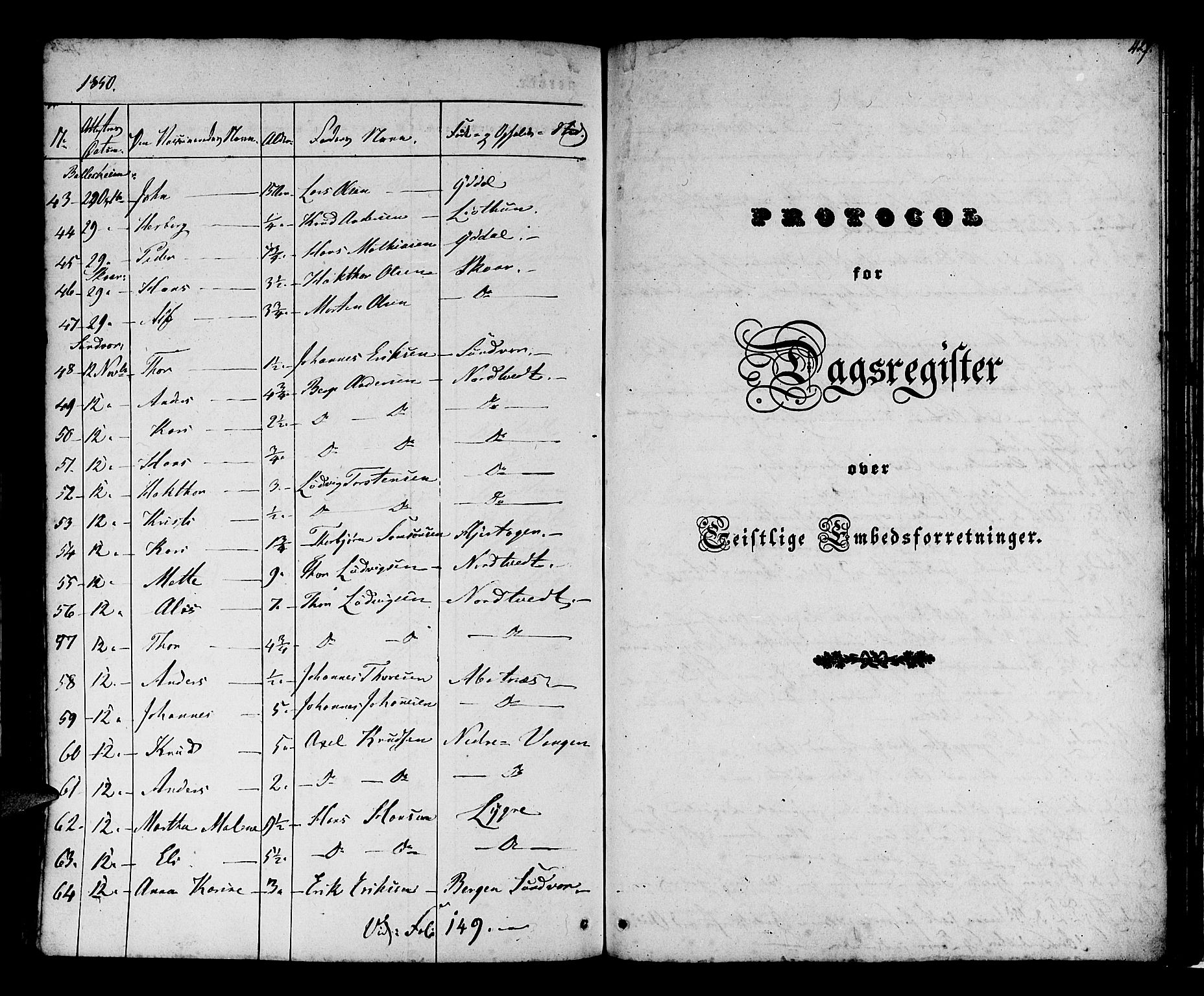 Os sokneprestembete, SAB/A-99929: Parish register (official) no. A 15, 1839-1851, p. 427