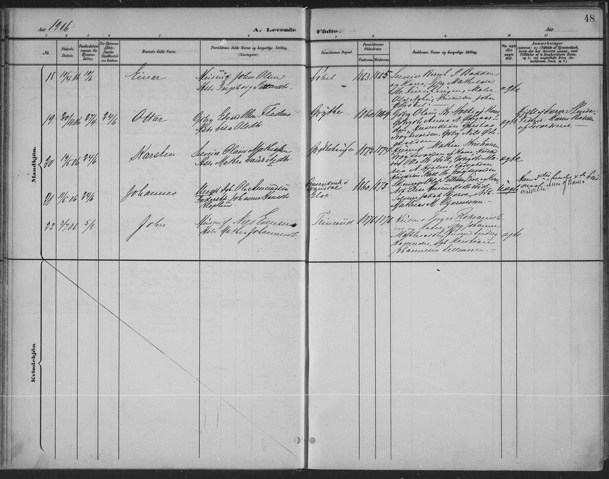 Østre Gausdal prestekontor, AV/SAH-PREST-092/H/Ha/Haa/L0004: Parish register (official) no. 4, 1898-1914, p. 48